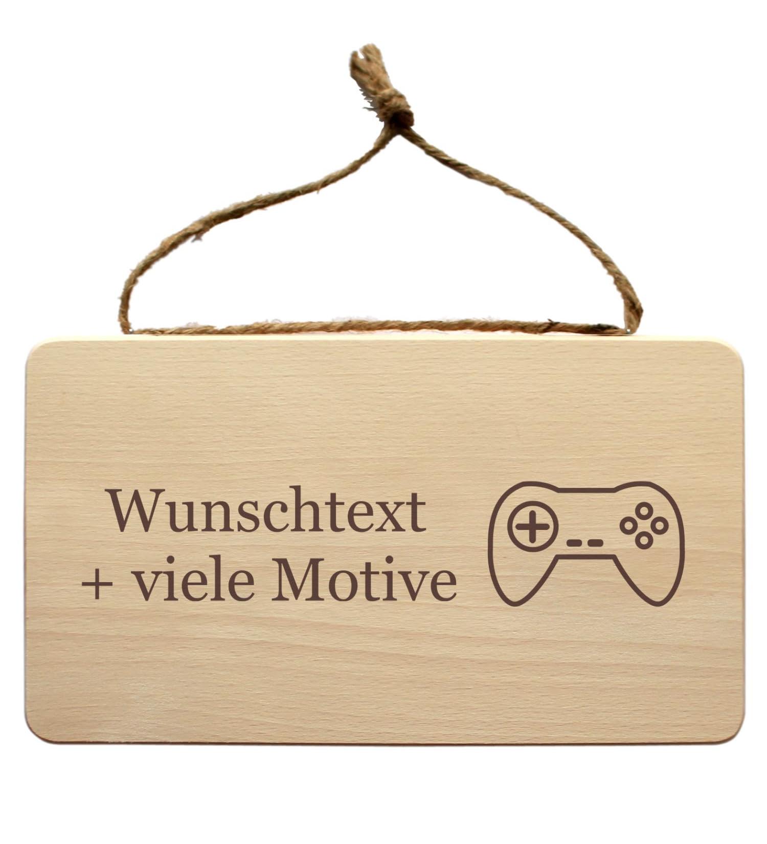 Custom Engraved Wooden Gamer Shield | Personalized Gaming Sign & Room Decoration | Perfect Gift for Teens & Kids - Buy Online on SooperMarket.com