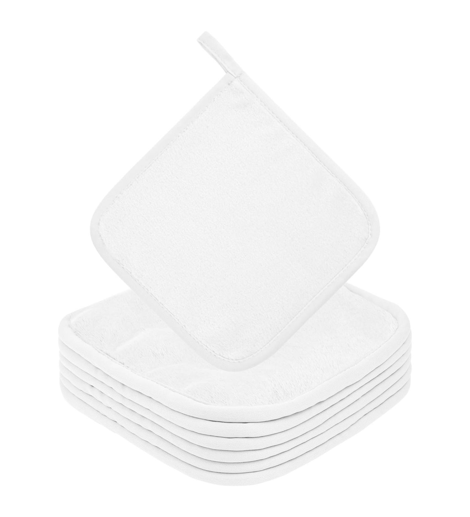 URAQT 6 Pack Face Cloths Make Up Remover 7.87 * 7.87in Soft Microfibre Face Wipes for Reusable Makeup Remover Cloth Washable Ultra Soft Facial Cleansing Wipe Cloths (White) 6 Pcs-white - Buy Online on SooperMarket.com