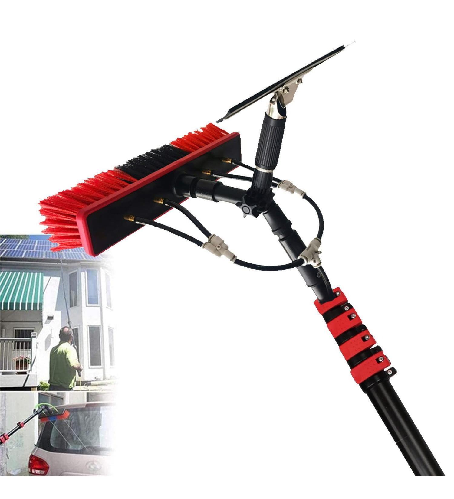Water Fed Pole Kit Water Fed Telescopic Brush Squeegee Water/Hose Fed Pole Window Cleaning Brush Equipment Cleaning 35cm Brush Head 4M/13FT - Buy Online on SooperMarket.com
