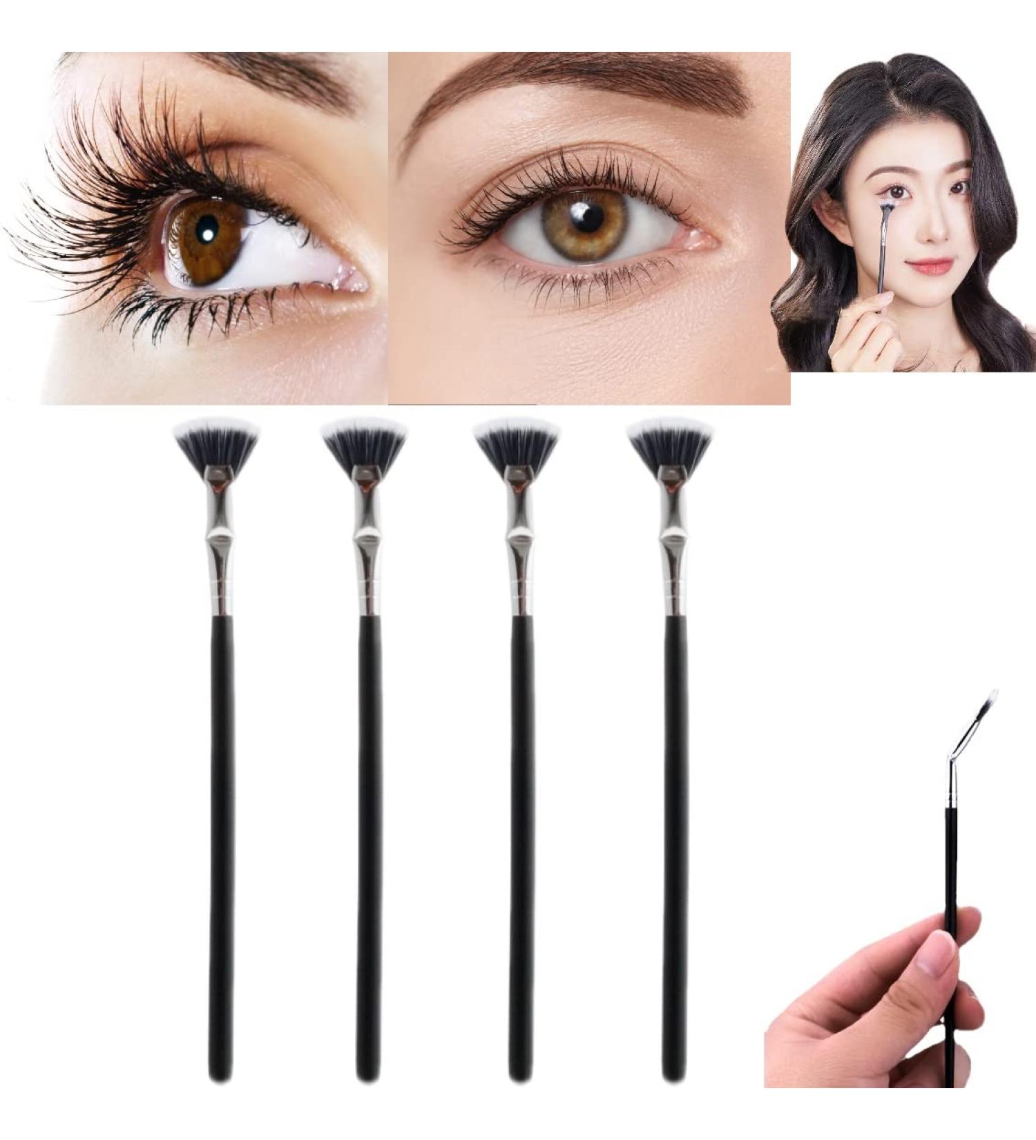 Dolly Mascara Fan Brush Set for Lashes and Eyebrows - 4PCS Makeup Tools - Buy Online on SooperMarket.com