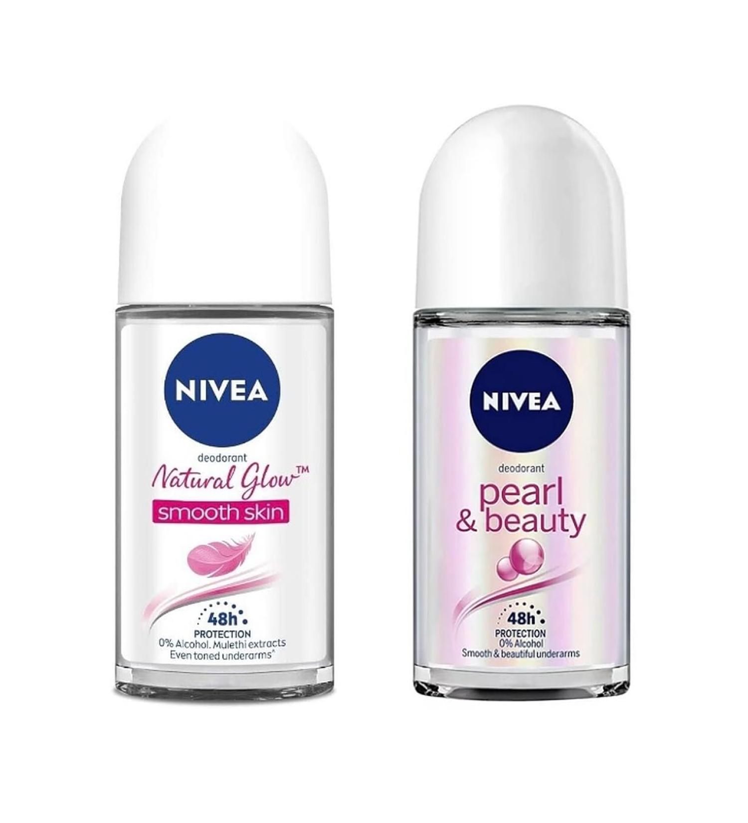 Nivea Nivea 48H Whitening Smooth Skin And 24H Pearl & Beauty Deodorant For Women 50Ml - Buy Online on SooperMarket.com