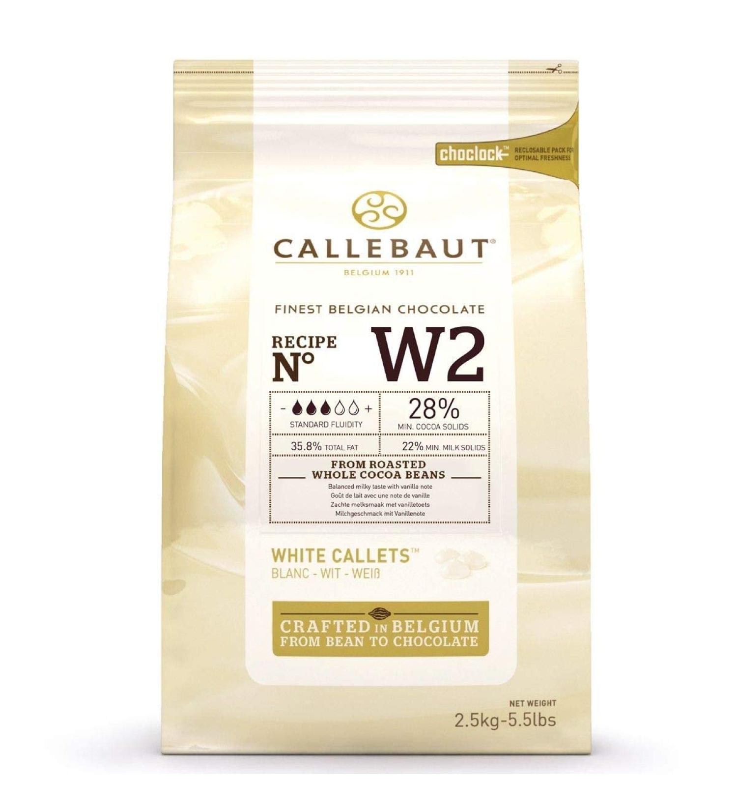 Callebaut Select White W2 Chocolate Callets 2.5 kg
