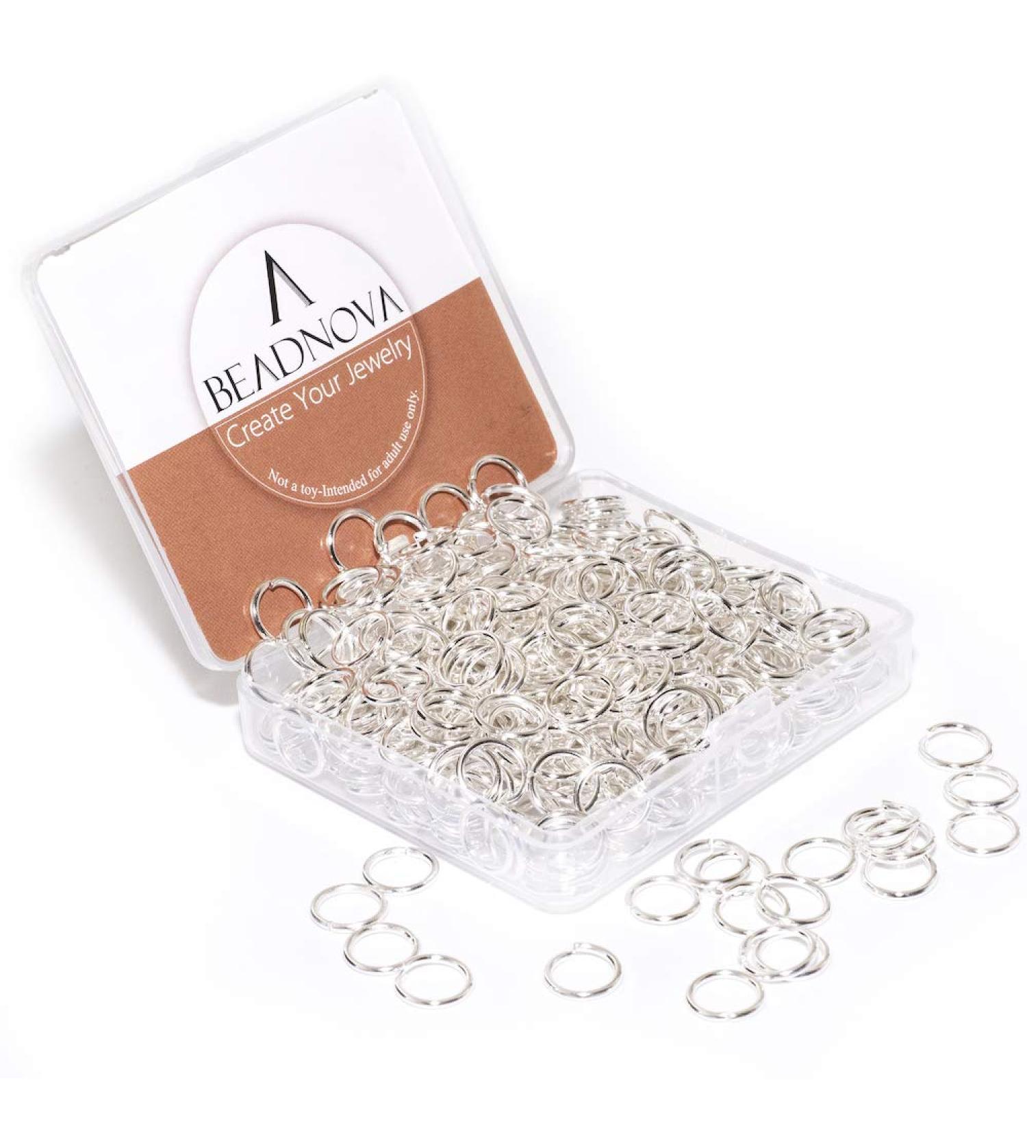 BEADNOVA 10mm Silver Open Jump Rings for Jewelry Making - 300Pcs - Buy Online on SooperMarket.com