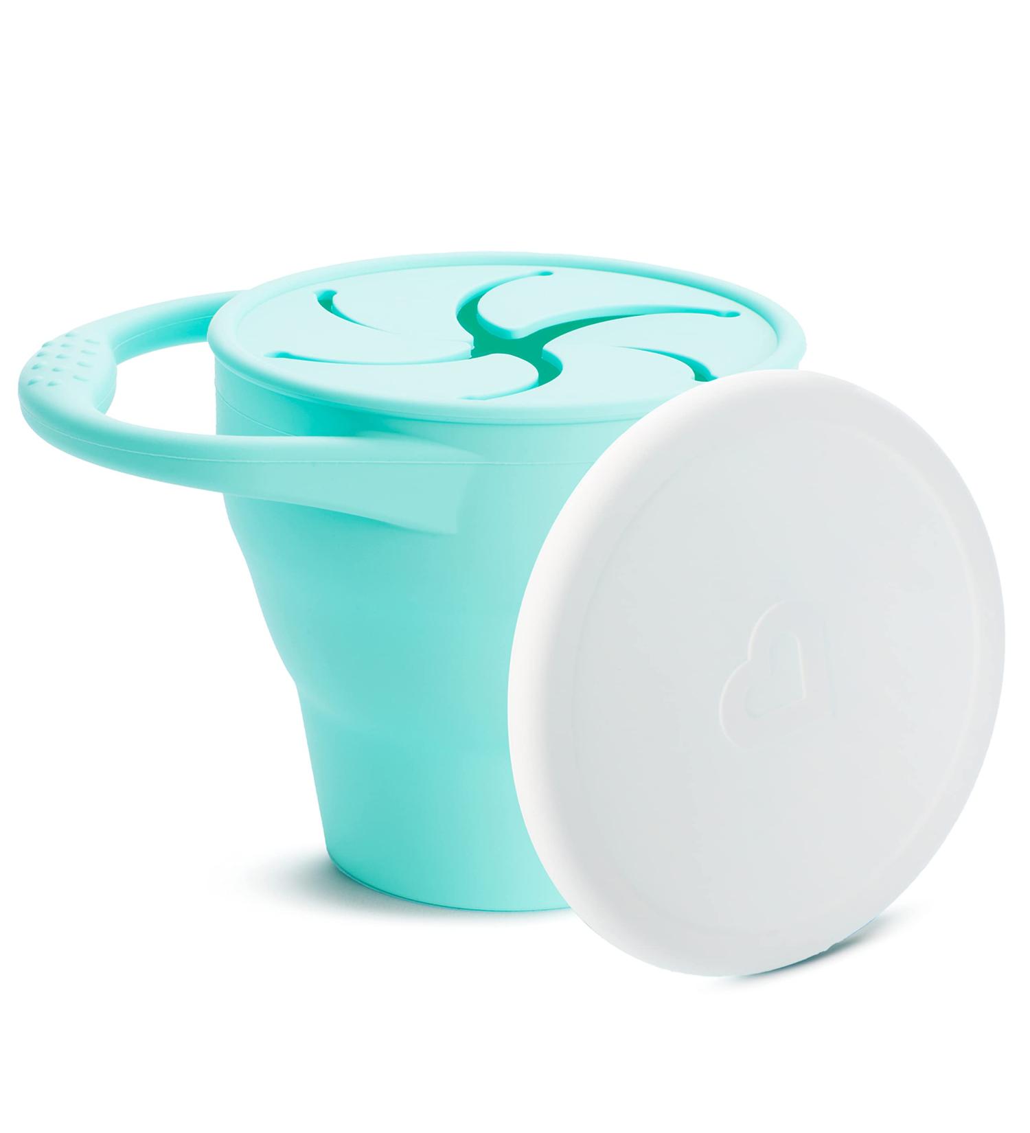 Munchkin C'est Silicone Baby Weaning Pot | Collapsible Snack Catcher & Food Storage Container - Mint - Buy Online on SooperMarket.com