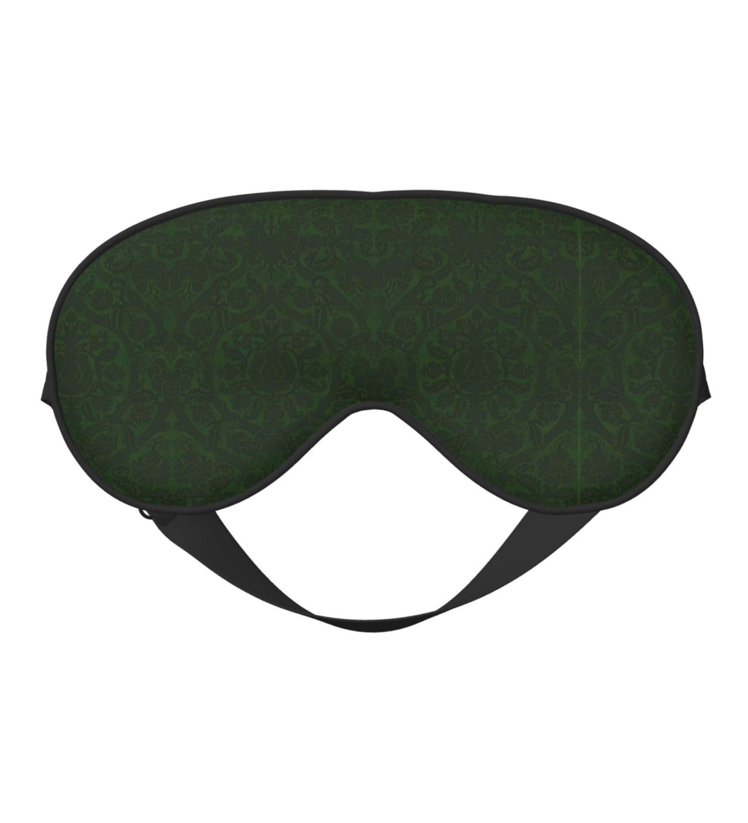 Buy SSIMOO Hunter Green Floral Petals Pattern Sleep Mask - Adjustable Breathable & Fashionable Eye Mask for Comfortable Sleep - International Shipping Available - Buy Online on SooperMarket.com