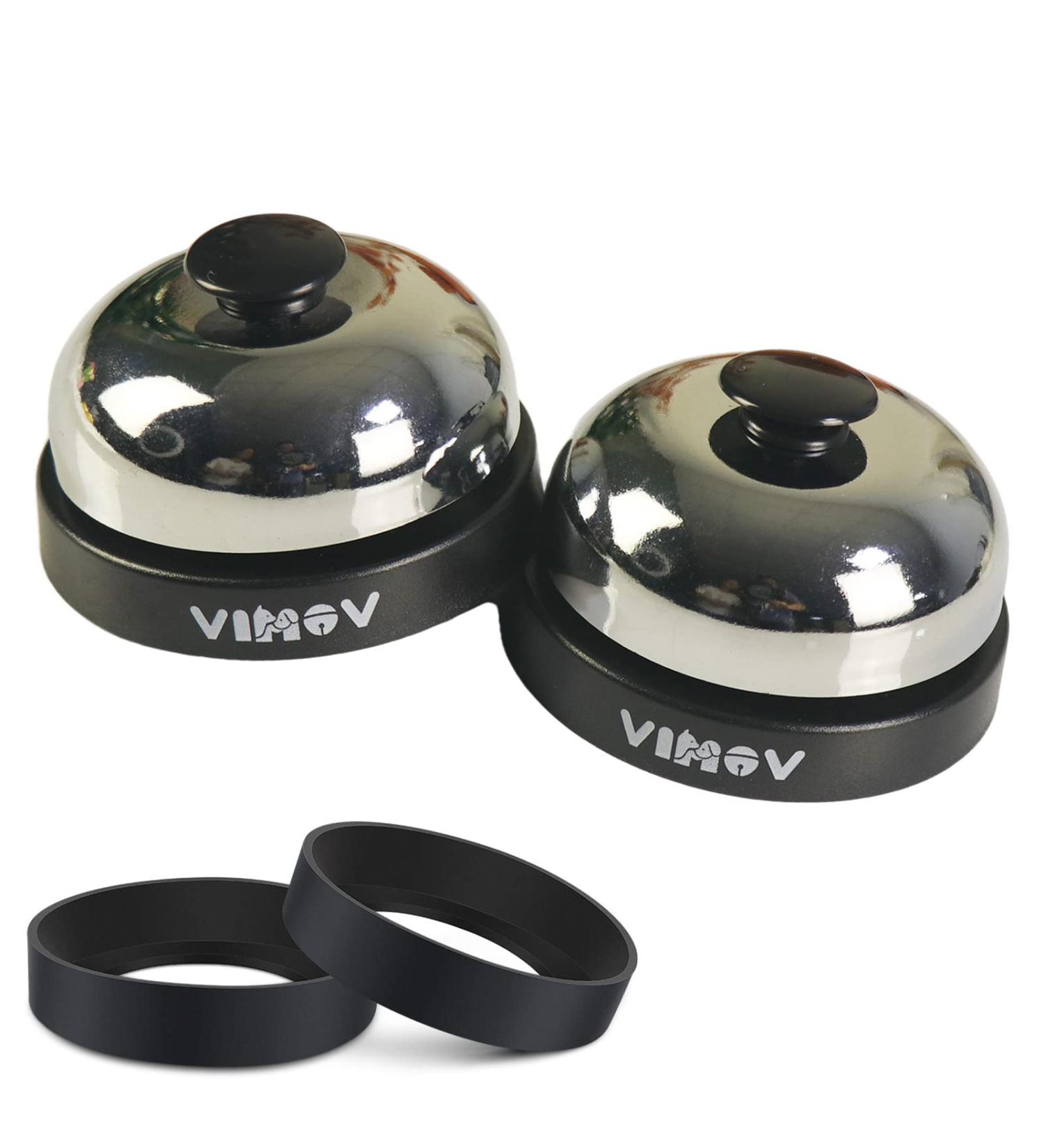 VIMOV Dog Training Bells Set of 2 | Toy Bells for Behavior Training & Communication | Metallic with Silicone Covers - Buy Online on SooperMarket.com