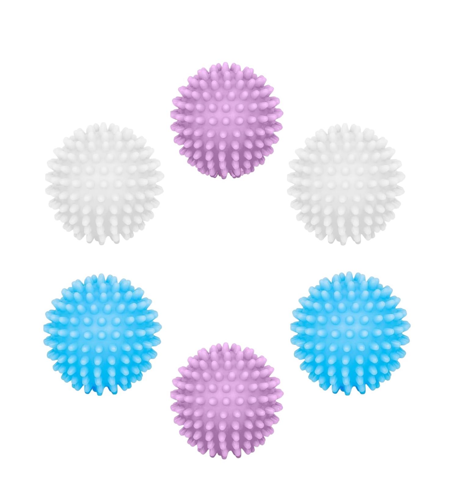 6 Pieces Tumble Dryer Balls Silicone Laundry Balls Anti-Tangle Reusable Washing Machine Balls for Home Washing Machine Quick Drying - Buy Online on SooperMarket.com