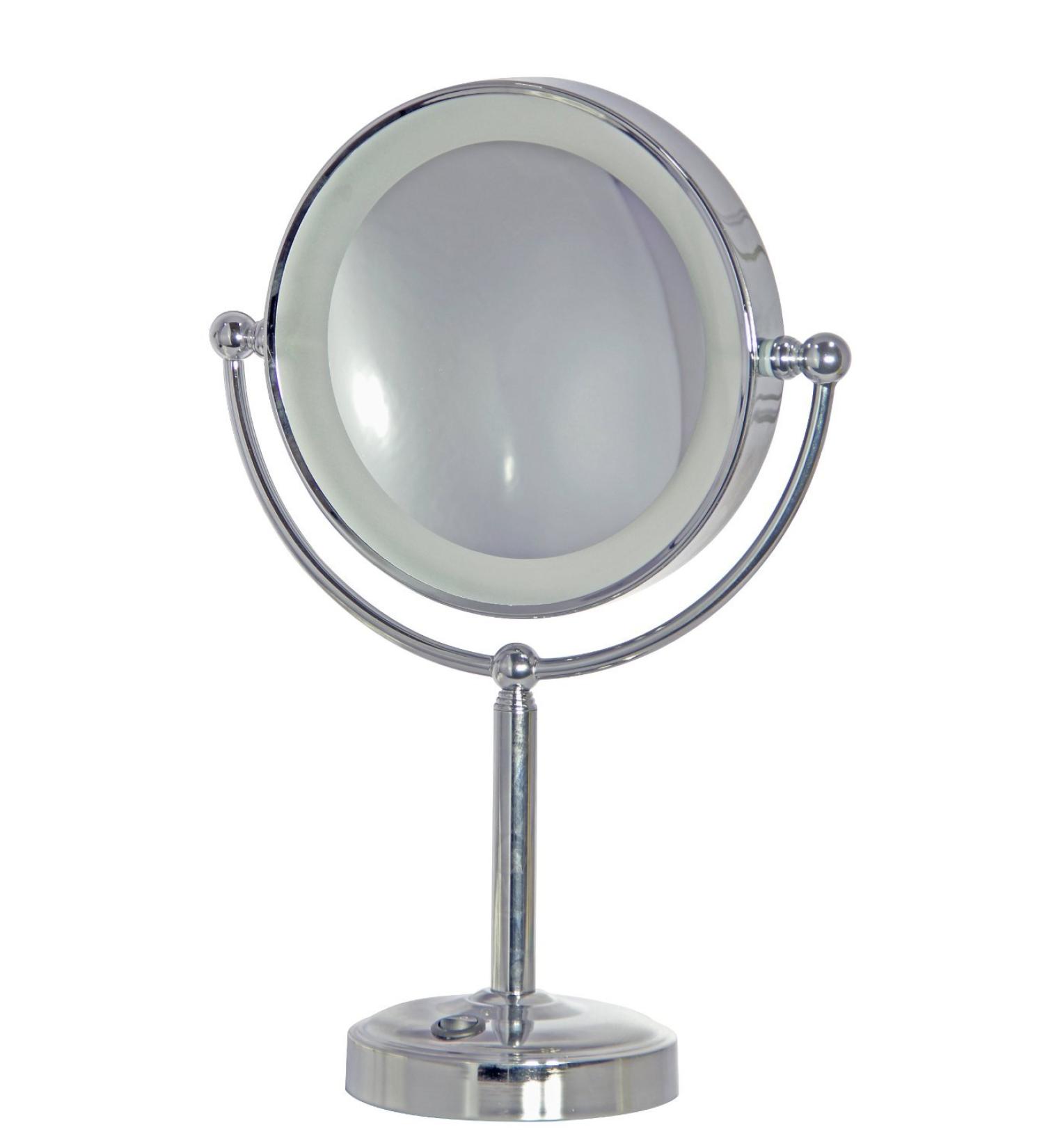 daylight24 Cordless Rechargeable LED Lit 10x Magnifying Make Up Mirror  Chrome Finish