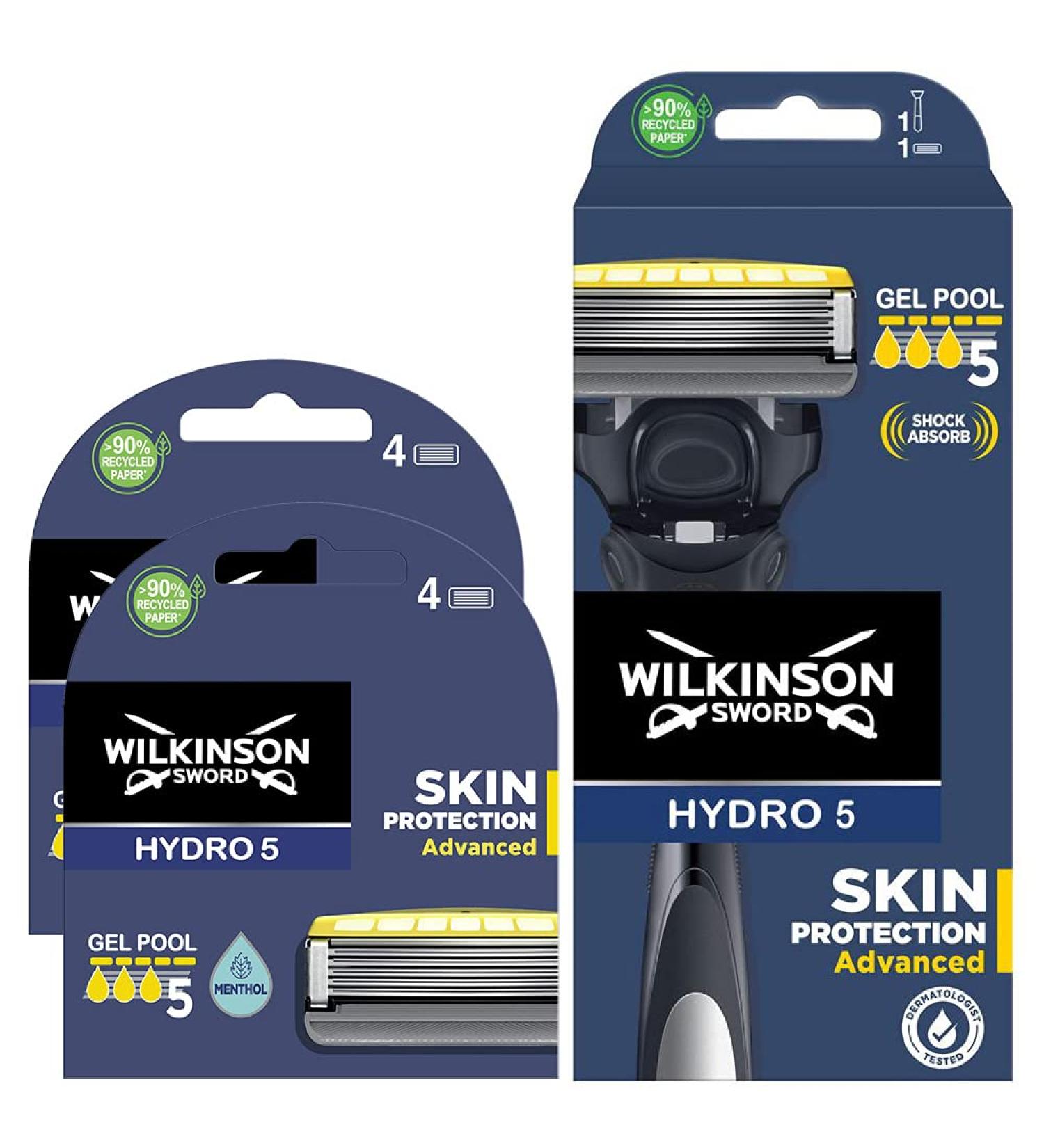 Wilkinson Hydro 5 Razor Blades - 5-Blade Pack with Shock Absorption Technology & Energizer Mint | International Shipping - Buy Online on SooperMarket.com