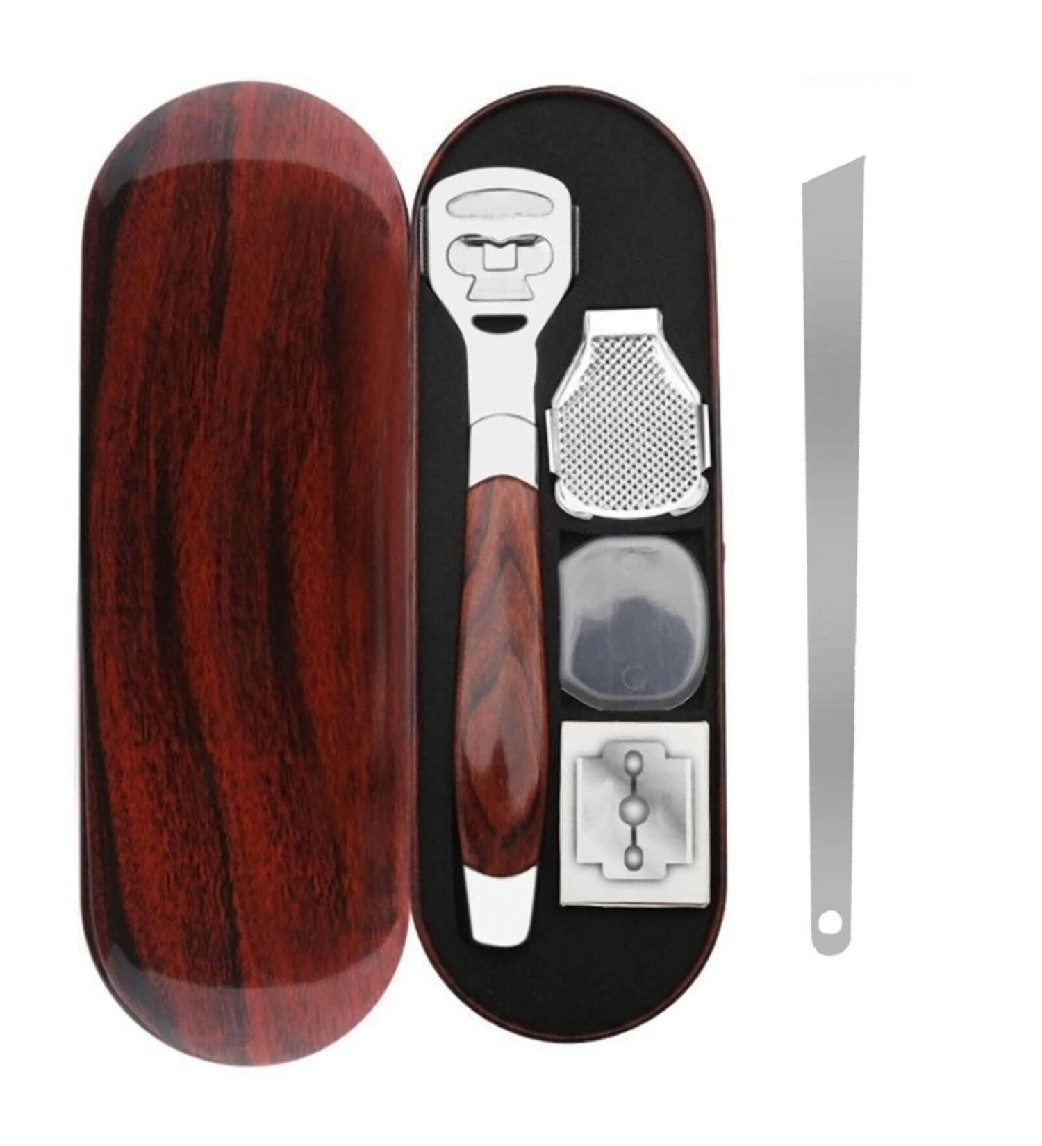 XMOSNZ Professional Foot Scrubber and Callus Remover with 10 Blades and Storage Cover - Buy Online on SooperMarket.com
