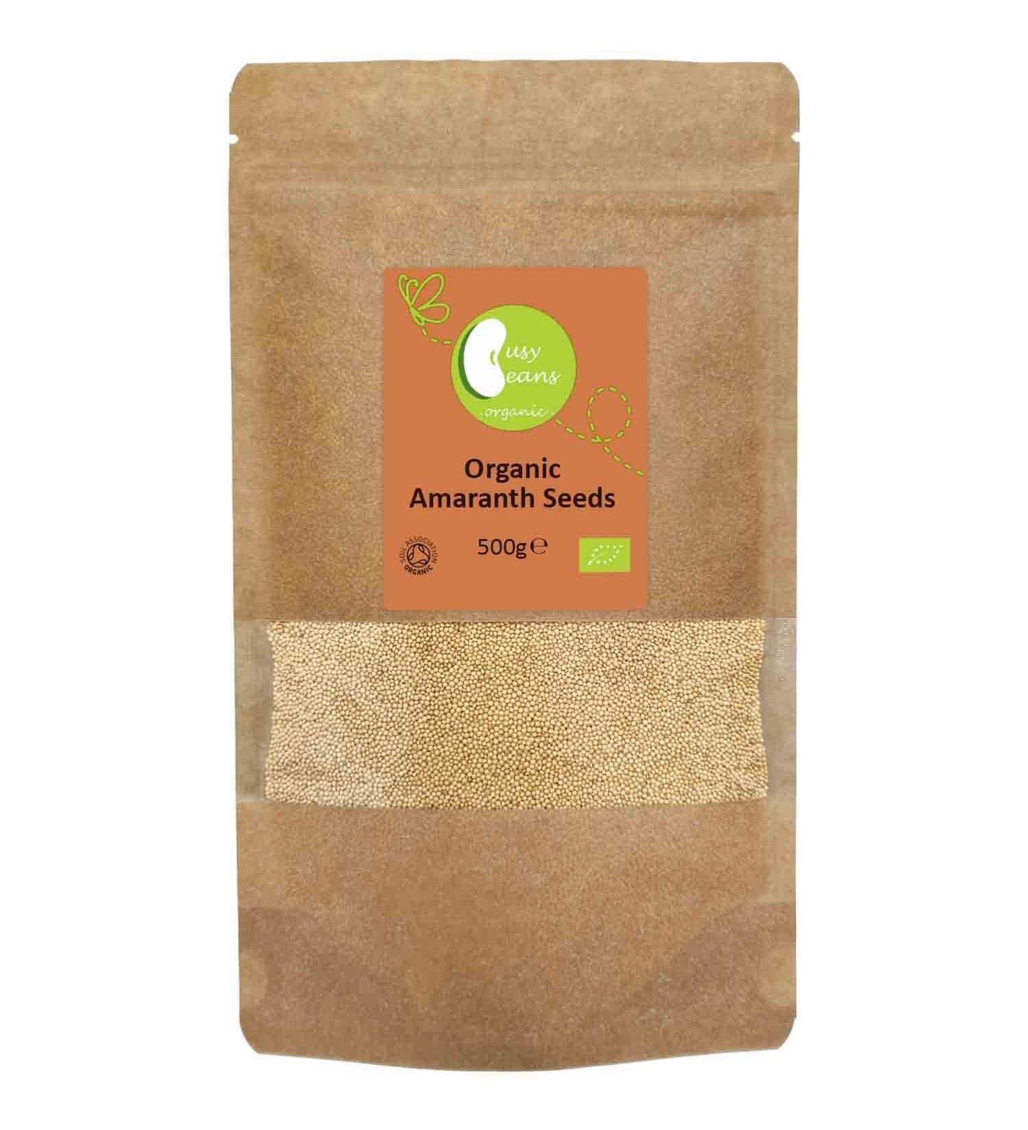 Organic Amaranth Grain -Certified Organic- by Busy Beans Organic (500g) - Buy Online on SooperMarket.com