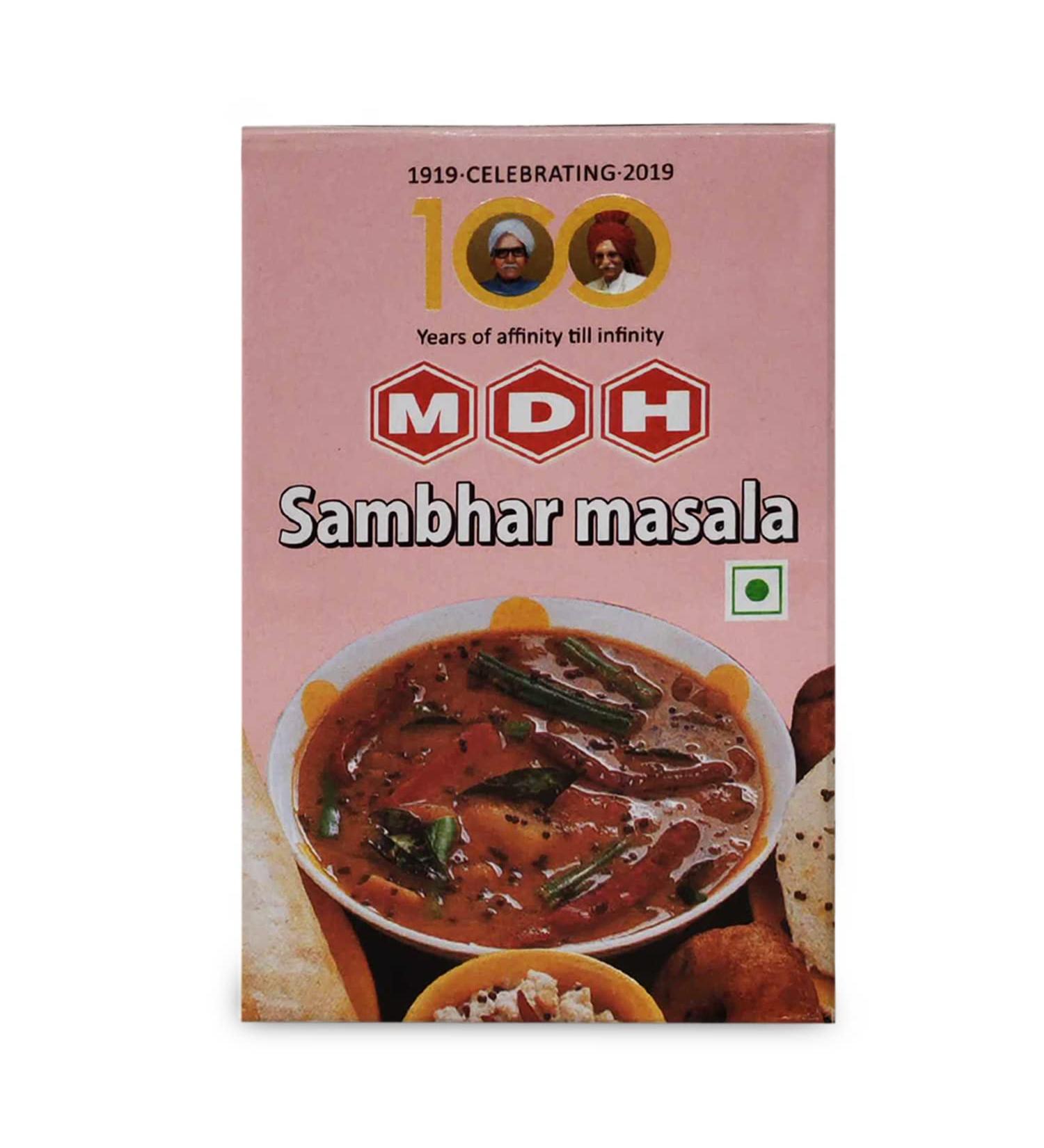 MDH Sambar Masala 100g - Authentic Indian Spice Blend for Flavorful Sambar - Buy Online on SooperMarket.com