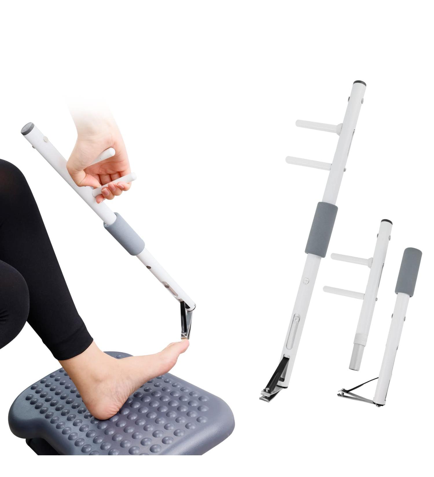 Long Handled Toenail Clippers for Thick Nails - Wide Jaw Opening, Free Bending - Ideal for Seniors, Overweight, Disabled with Arthritis - Easy Reach Pedicure Tool (XS - 19.7) - Buy Online on SooperMarket.com