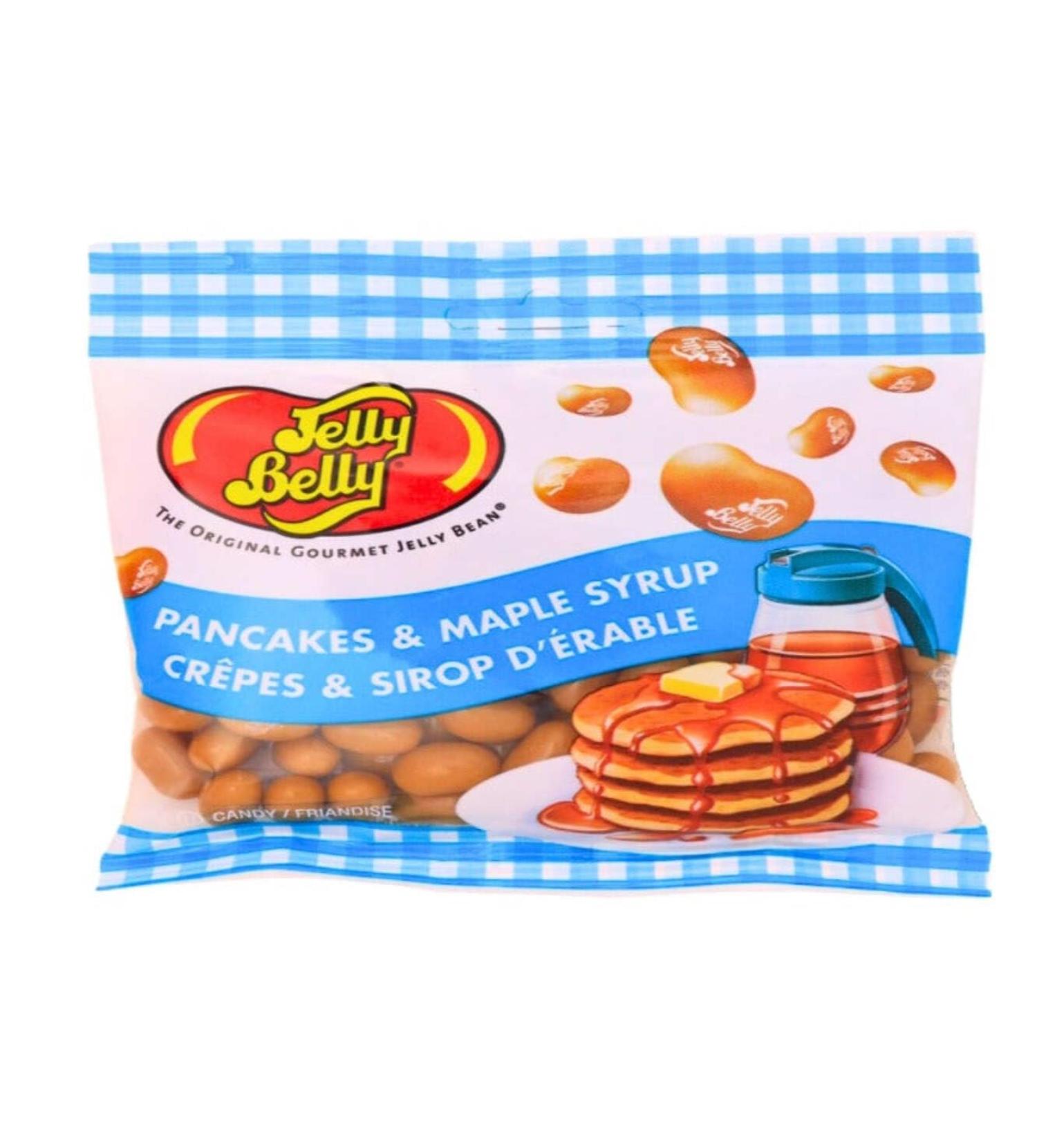 Jelly Belly Pancakes & Maple Syrup Jelly Beans 1-Pack : Ideal for Halloween Thanksgiving Christmas and New Year's Eve - Vegan Dairy-Free Gluten-Free Fat-Free Peanut-Free Candy Treat for Kids & Families Sweet Snack Alternative