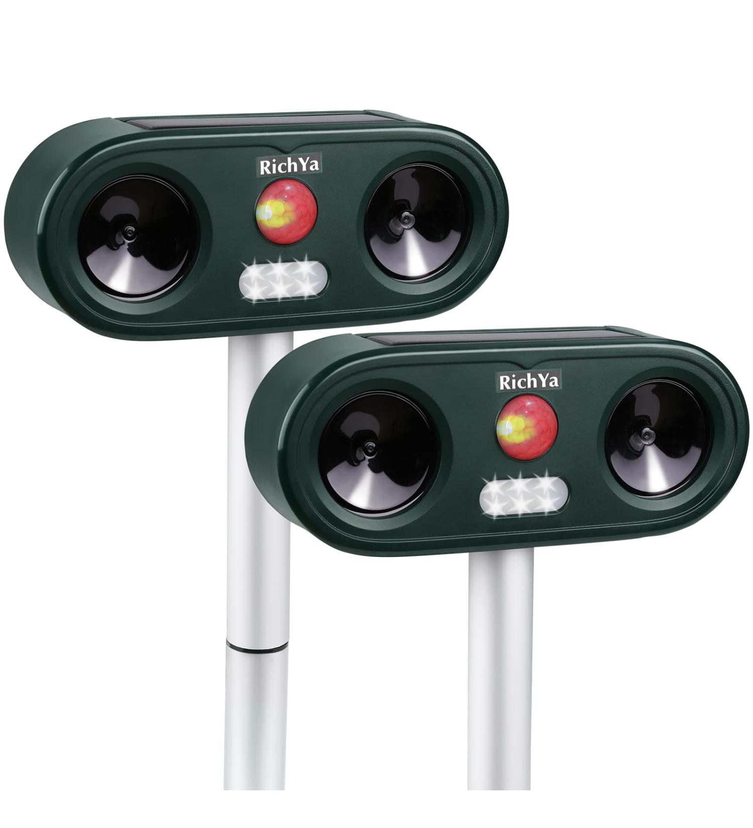Richya New 2 Cat Fright - Ultrasonic Solar Animal Defense | Waterproof 5 Modes for Cats Dogs & Martens - Buy Online on SooperMarket.com