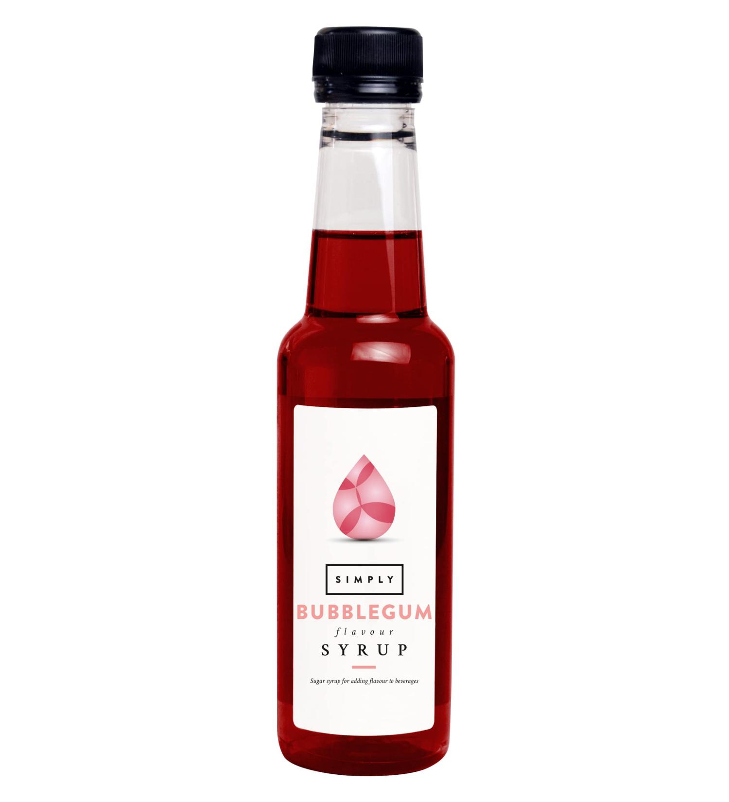Simply Bubblegum Syrup Vegan & Nut Free Flavoured Syrup for Coffee Cocktails & Baking (250ml) - Buy Online on SooperMarket.com