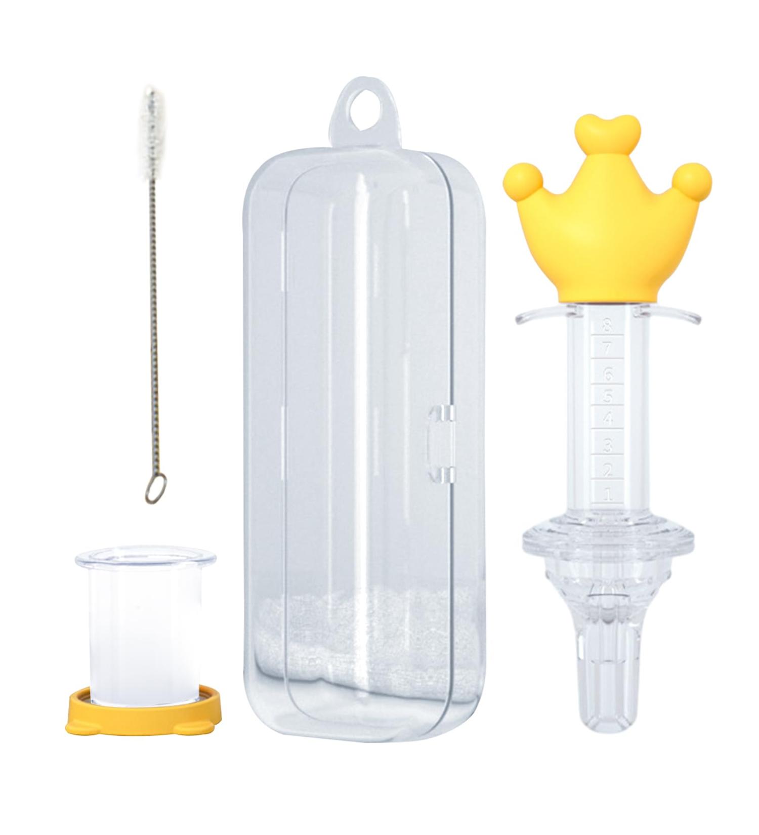 Calakono Yellow Medicine Dispenser for Children | Cute Baby Feeder & Pacifier Medical Dispenser | Ideal for Newborns & Baby Feeding Utensils - Buy Online on SooperMarket.com
