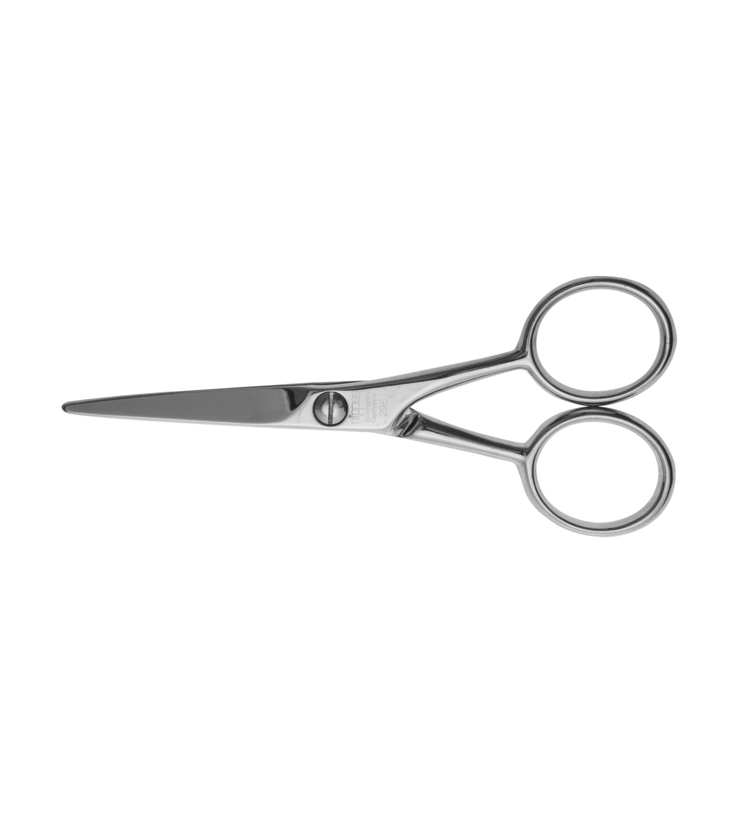 Nippes Solingen Bart Shears - 11 cm Nickel-Plated Steel Rustproof Beard & Nasal Hair Scissors Made in Germany - Buy Online on SooperMarket.com