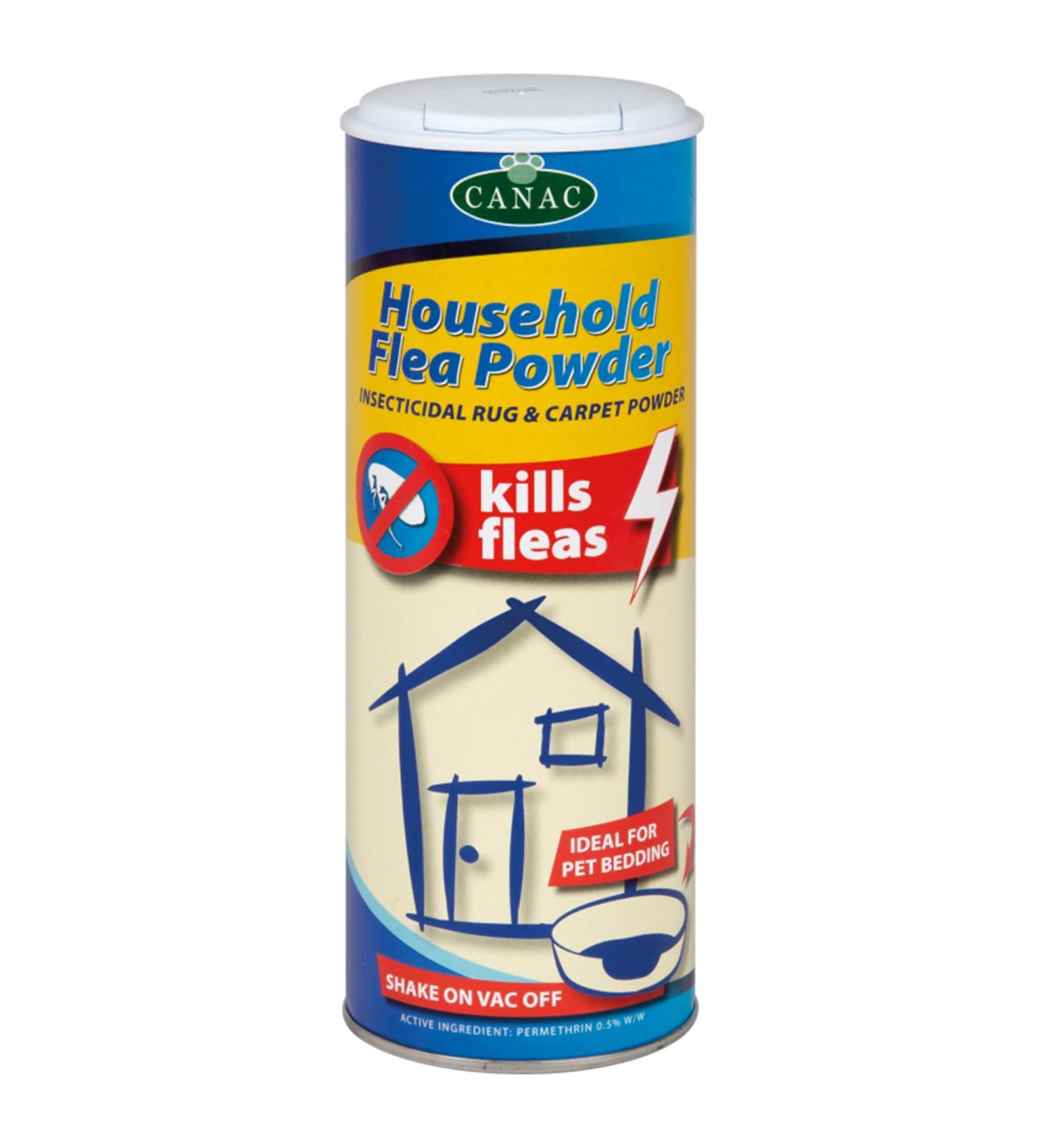 Canac Household Flea Powder 300g Insecticidal Rug & Carpet Powder Kills Fleas & Larvae Absorbs Bad Odours Covers up to 30sqm - Buy Online on SooperMarket.com