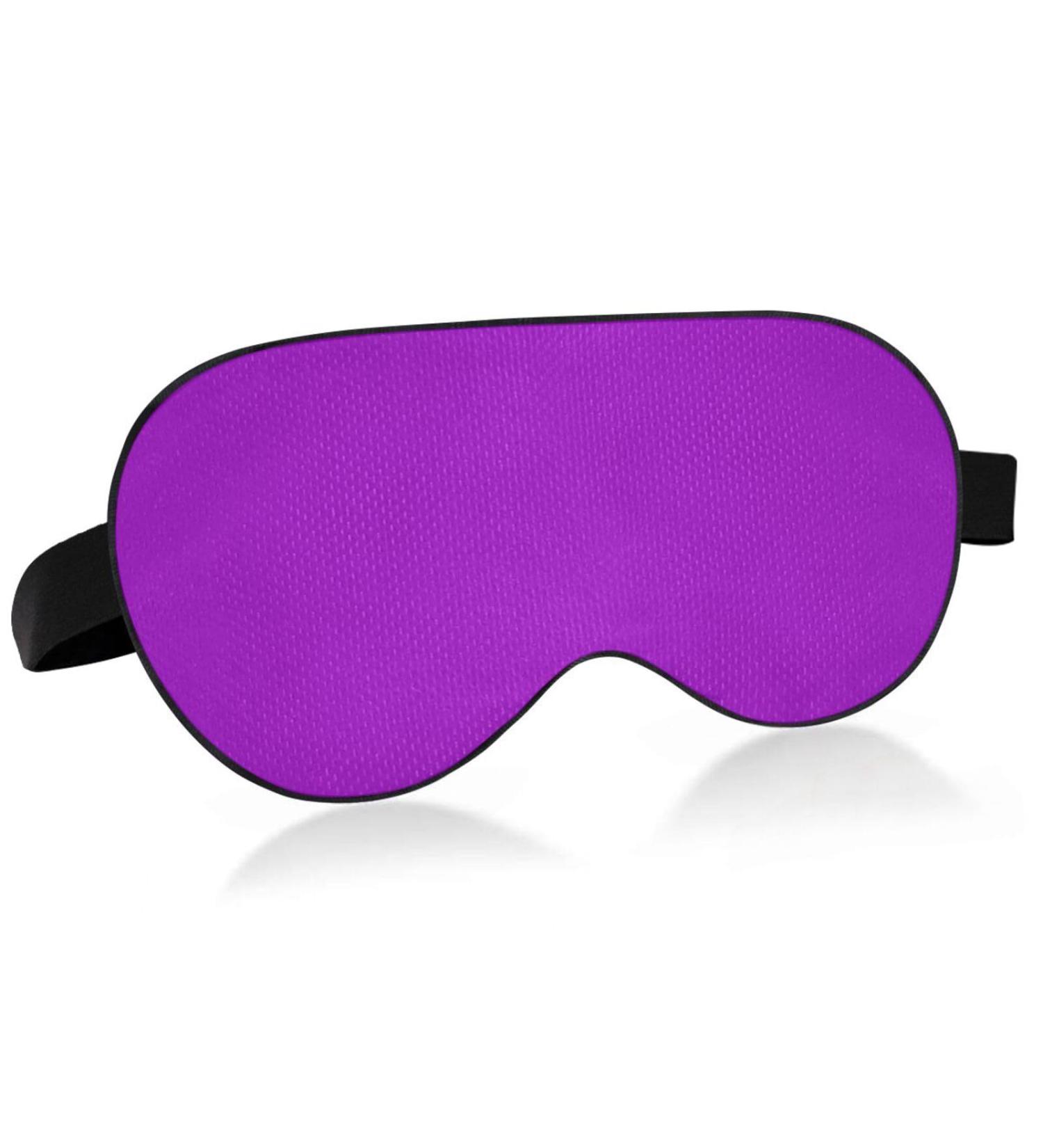 Haskirky Light Blocking Eye Mask - Adjustable Adult Men and Women Travel, Yoga, Meditation - Pure Purple - Buy Online on SooperMarket.com