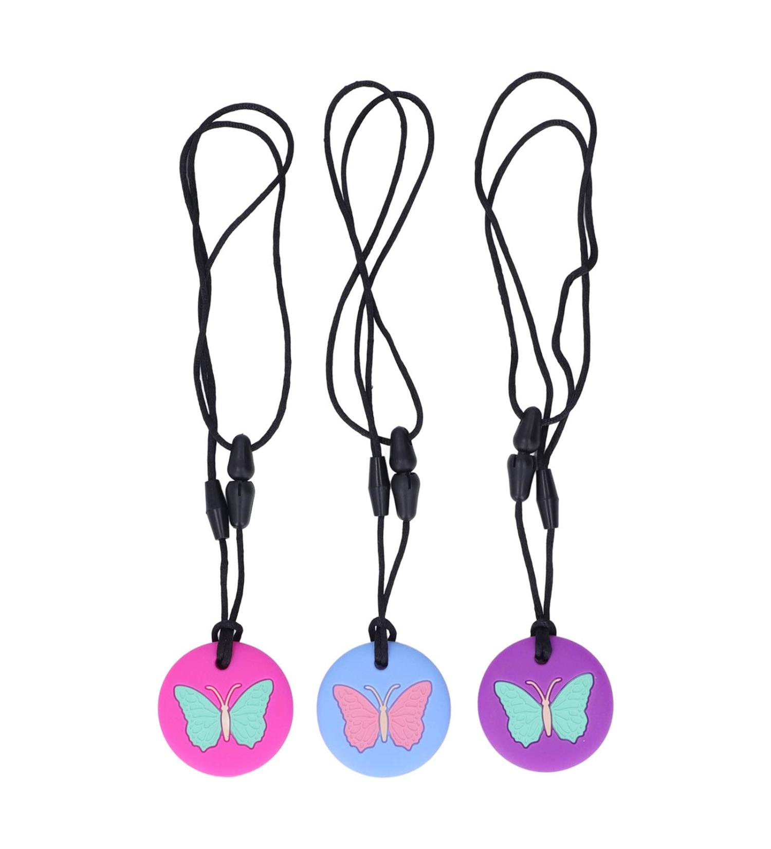 Alomejor Silicone Teething Toys for Babies - 3pcs Necklace Cute Pattern Soft Sensory Chewing Chain for Newborns - Portable and Safe - Buy Online on SooperMarket.com