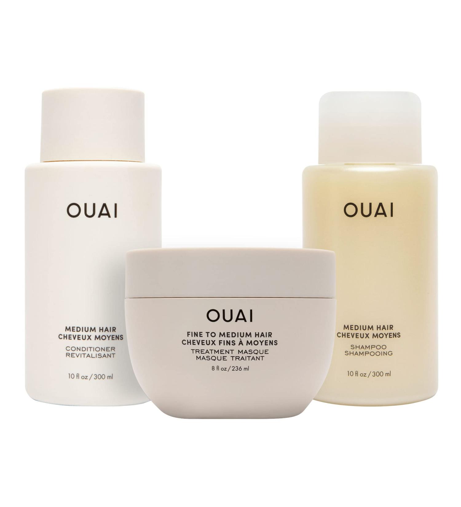 OUAI Fine/Medium Treatment Masque + Shampoo & Conditioner Bundle - Buy Online on SooperMarket.com