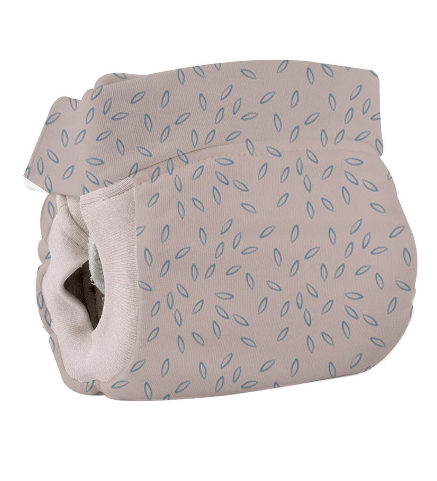 Popolini Easyfree All-in-3 cloth diaper / holding diaper for diaper-free and fabric winder (beige Leaves L (9-15kg)) Beige Leaves L (9-15kg)
