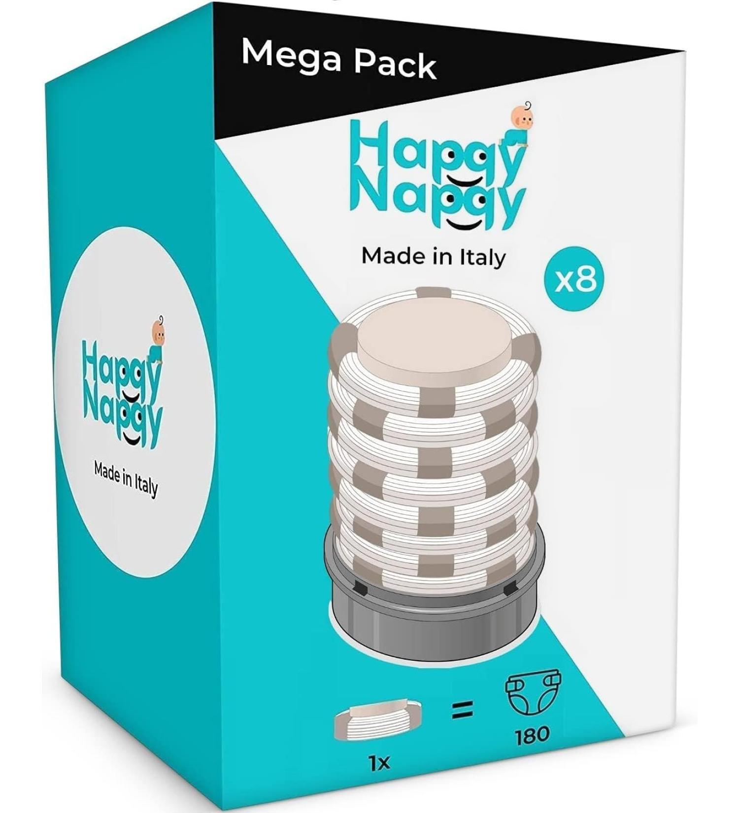 Buy My Happy Nappy Refills - Compatible with Tamee Tipee Simplee Sangenic Twist & Click - Super X8 with 7-Layer Anti-Odor Treatment - Buy Online on SooperMarket.com