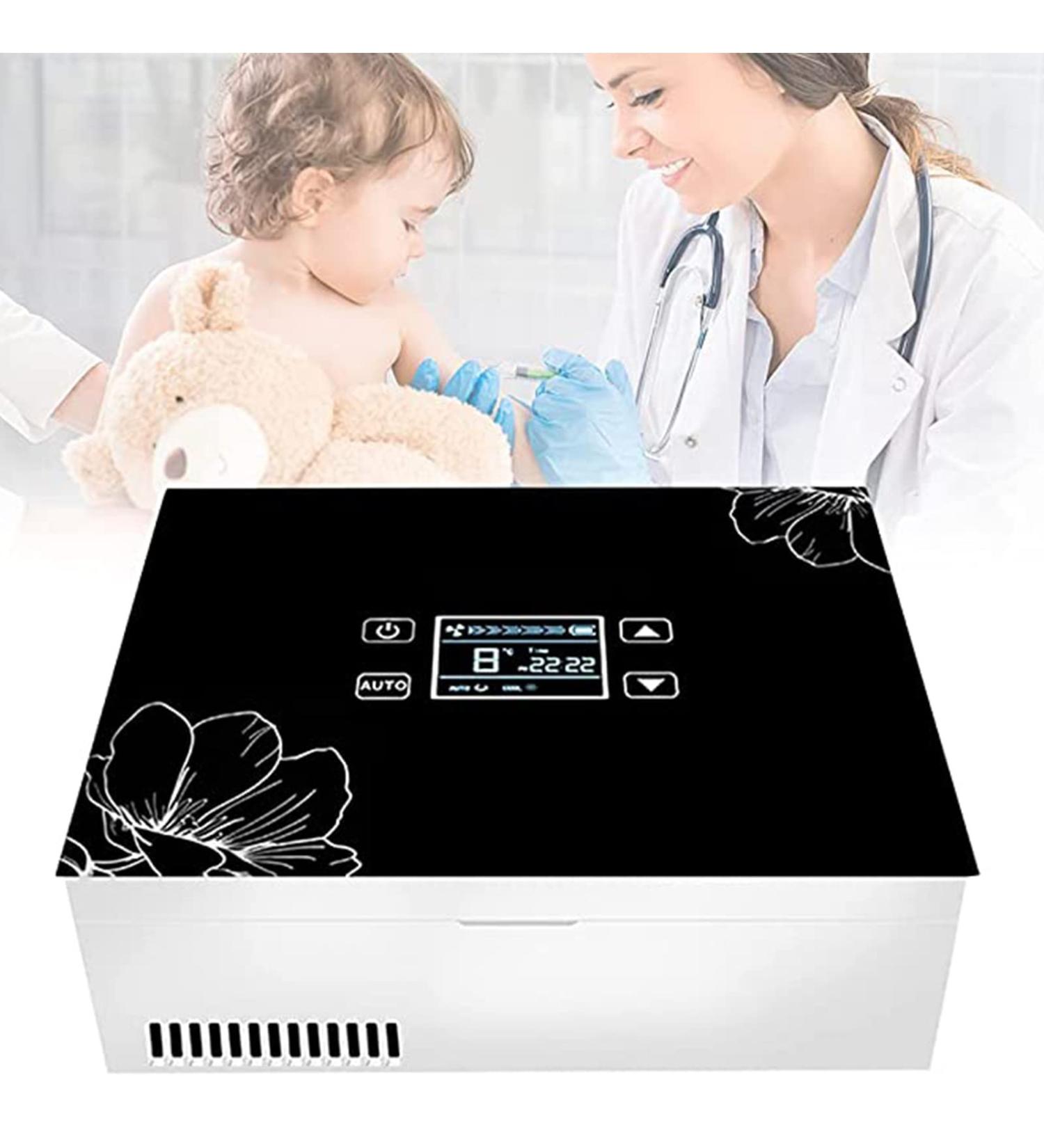 Insulin Cooler Box Mini Medication Fridge Electric Insulin USB Portable Cooler 0-18 Adjustable Medicine Refrigerated 3batteries - Buy Online on SooperMarket.com