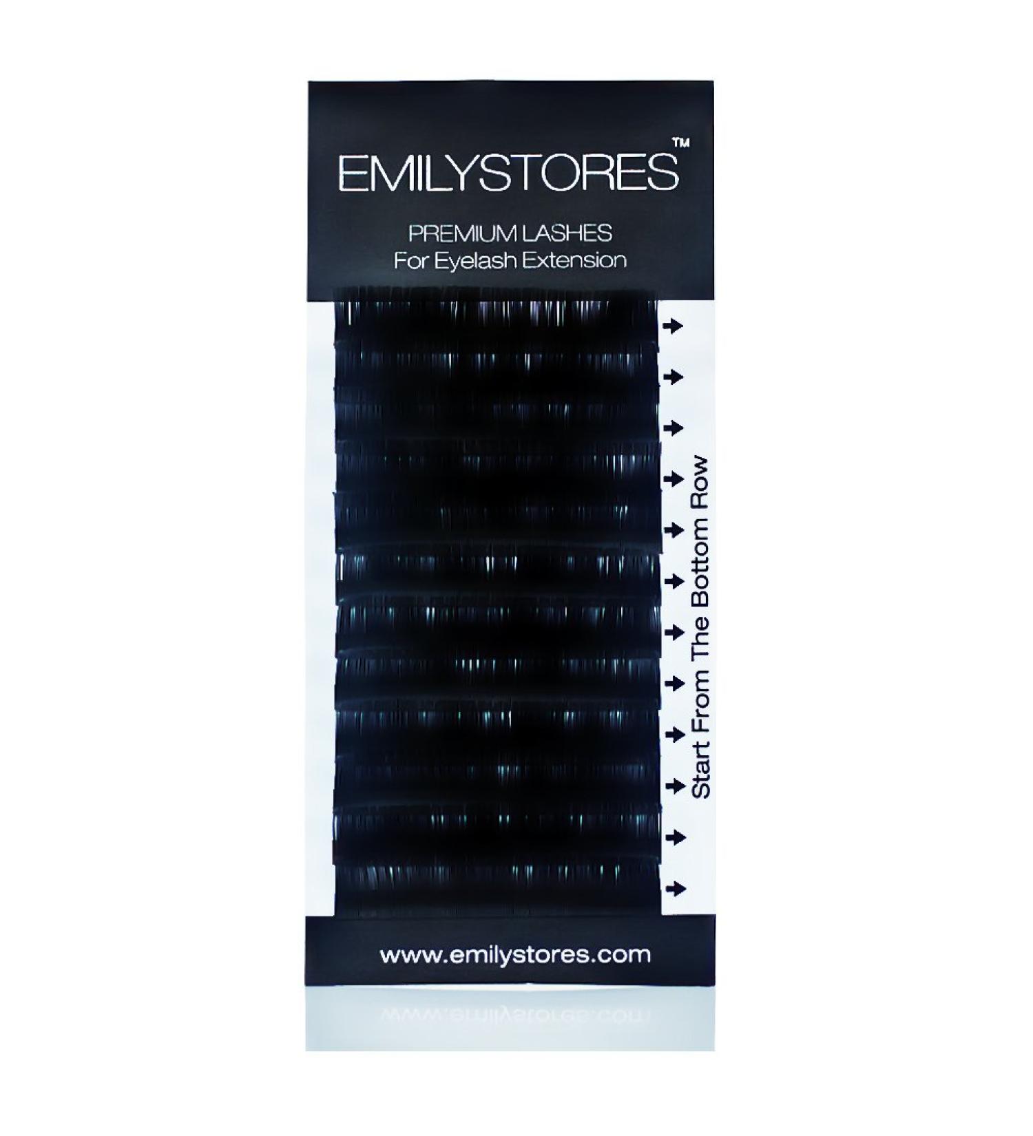 EMILYSTORES 0.05mm Thickness J Curl 8mm Length Lashes Silk Mink Eyelashes For Eyelash Extensions Single Size One Tray