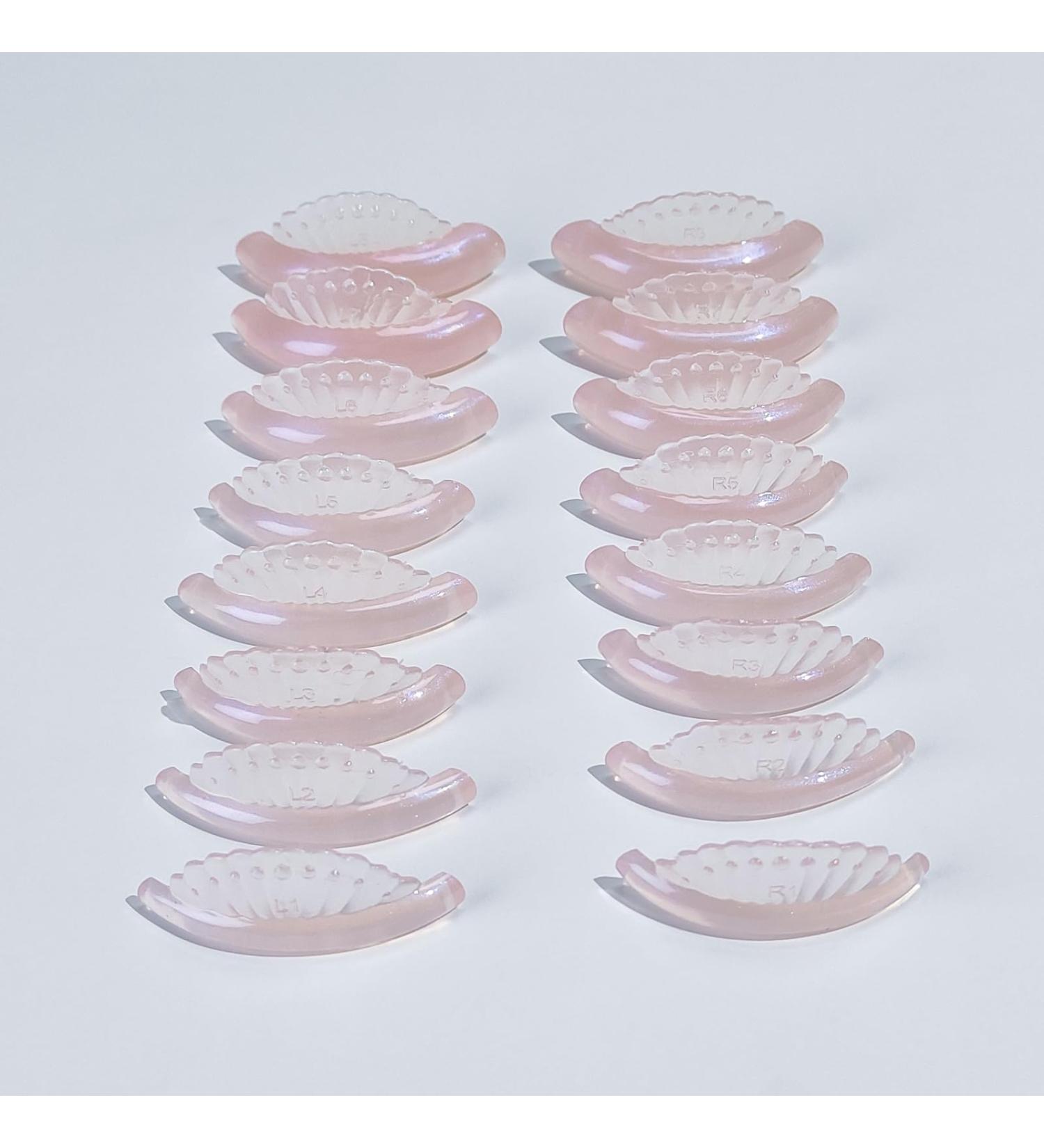 Libeauty Eyelash Lift Pads - Reusable Super-Sticky Silicone Lash Perm Rods | 8 Pairs Shell Shape - DIY Home or Salon Lash Curling Tool - Buy Online on SooperMarket.com