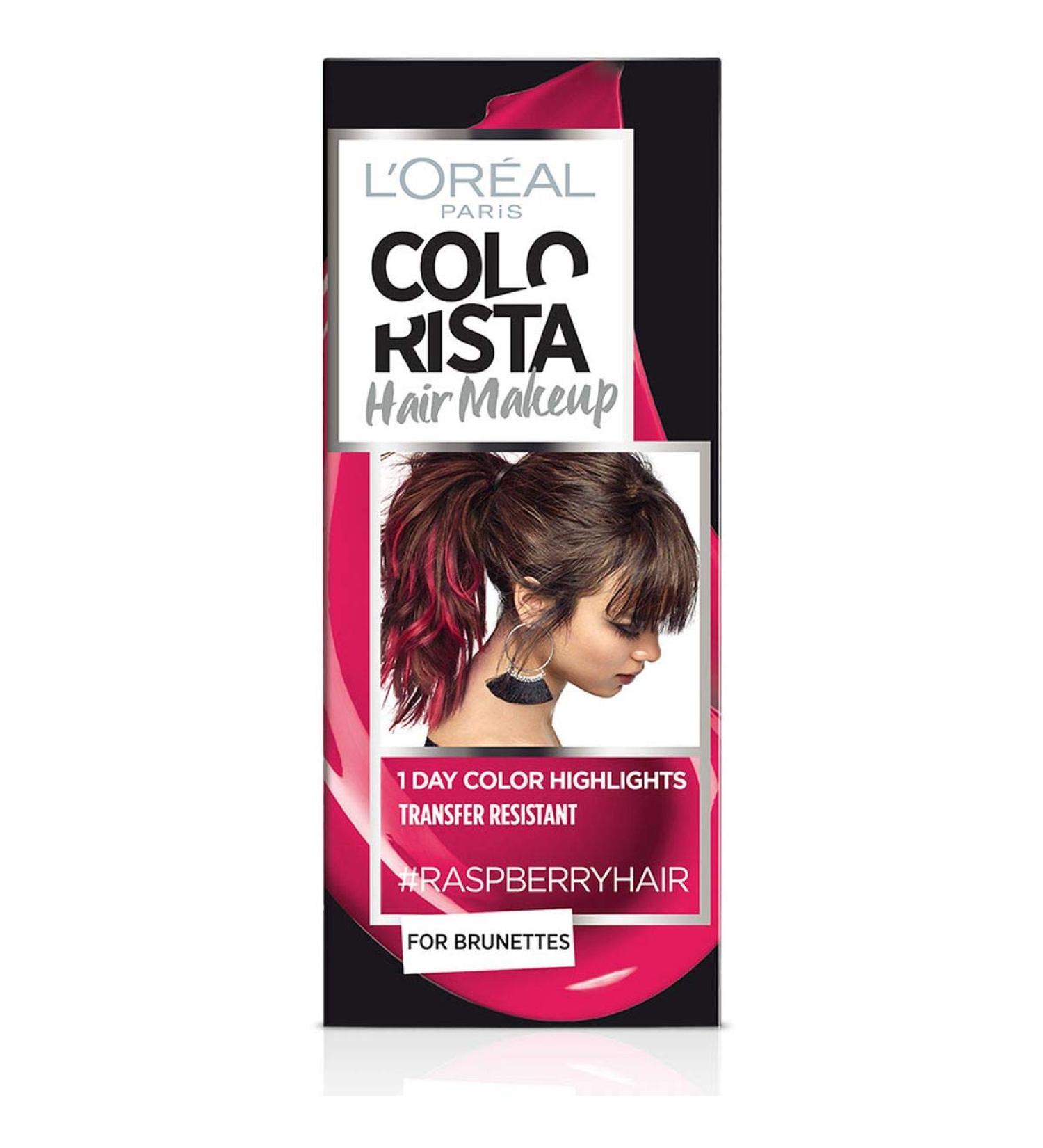 Buy L'Oreal Paris Colorista Temporary Hair Makeup #RaspberryHair - Raspberry Pink 1 Pack | International Shipping Available - Buy Online on SooperMarket.com