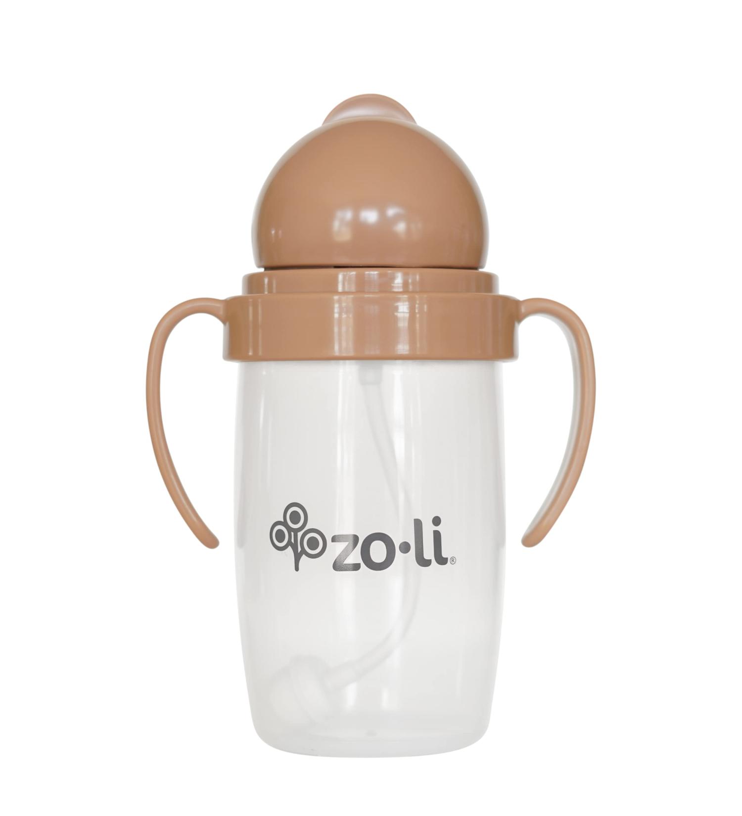 ZoLi BOT 2.0 Weighted Straw Sippy Cup in Sandstone Tan | Toddler Training Sippy Cup - Buy Online on SooperMarket.com