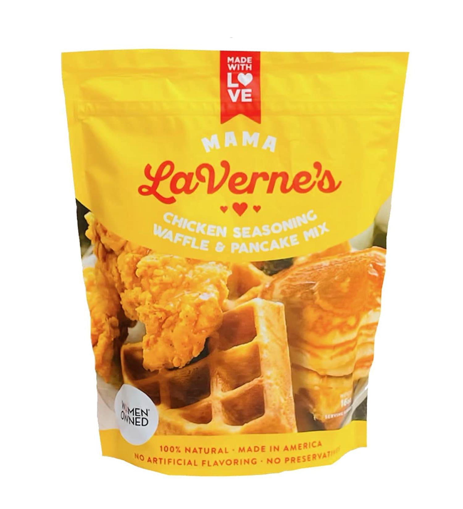 Mama LaVerne s Pancake & Waffle Mix + Chicken Seasoning - Quick Buttermilk Pancakes, Light Belgian Waffles & Chicken - Fried, Air-Fried or Baked - Buy Online on SooperMarket.com