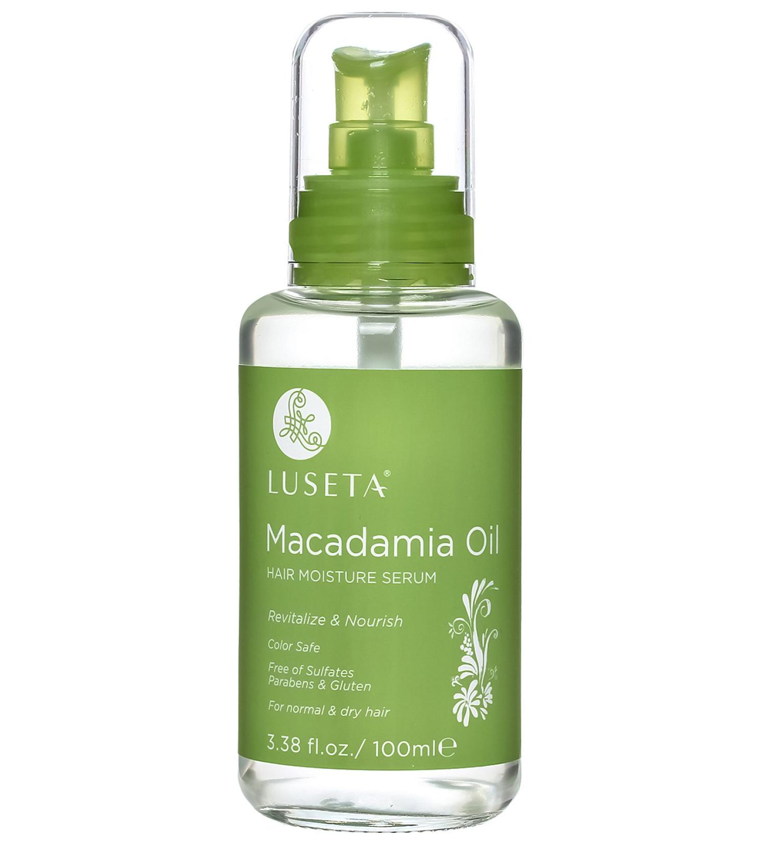 Luseta Macadamia Oil Hair Serum - Nourishing & Revitalizing for Normal & Dry Hair - 3.38oz | International Shipping Available - Buy Online on SooperMarket.com