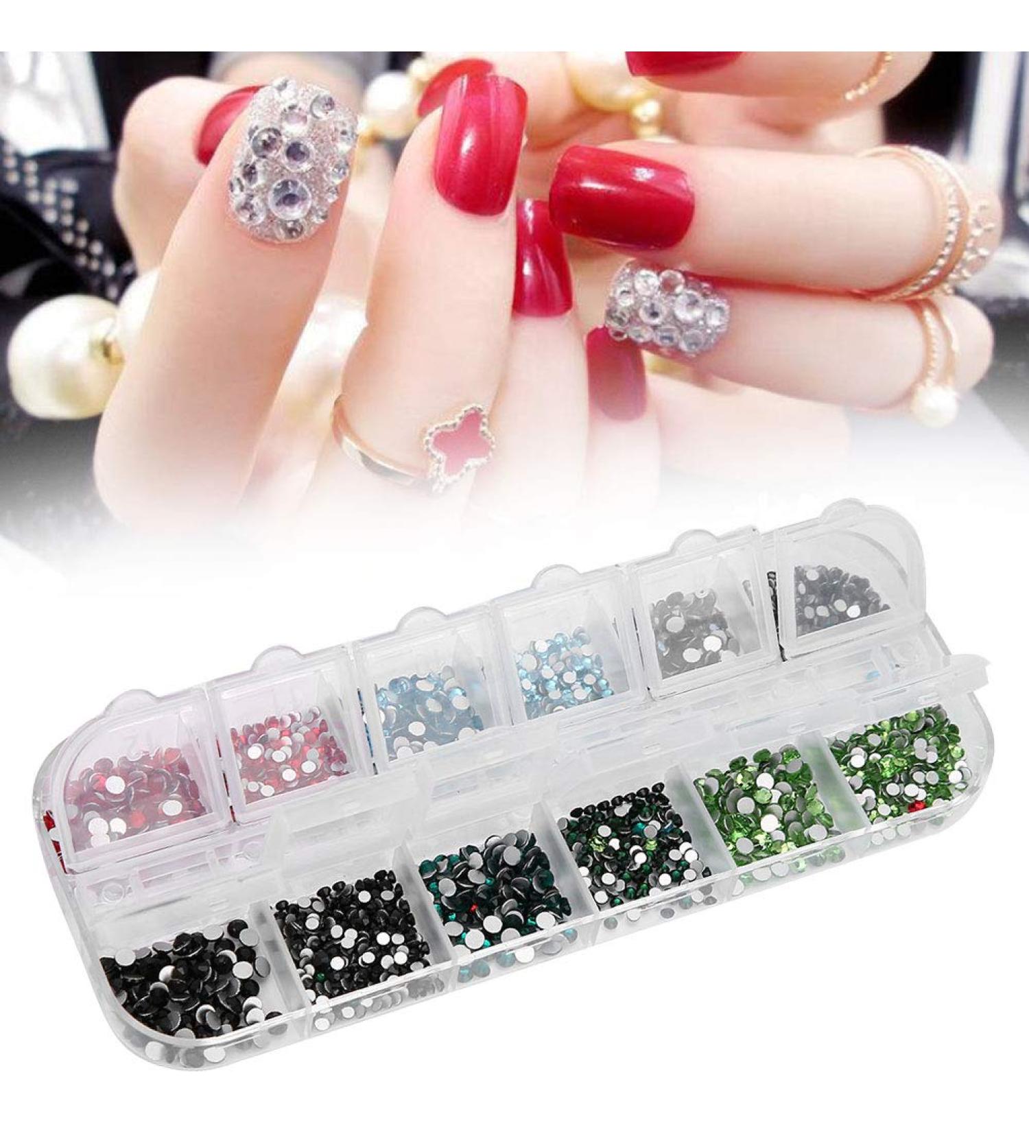 12 Grids Nails Kit Art Nail Tools Nail Decoration Set Nail Art Rhinestones DIY Nail Decoration Makeup Glitter Beads Manicure Tool Nail Rhinestones Set(#3) - Buy Online on SooperMarket.com