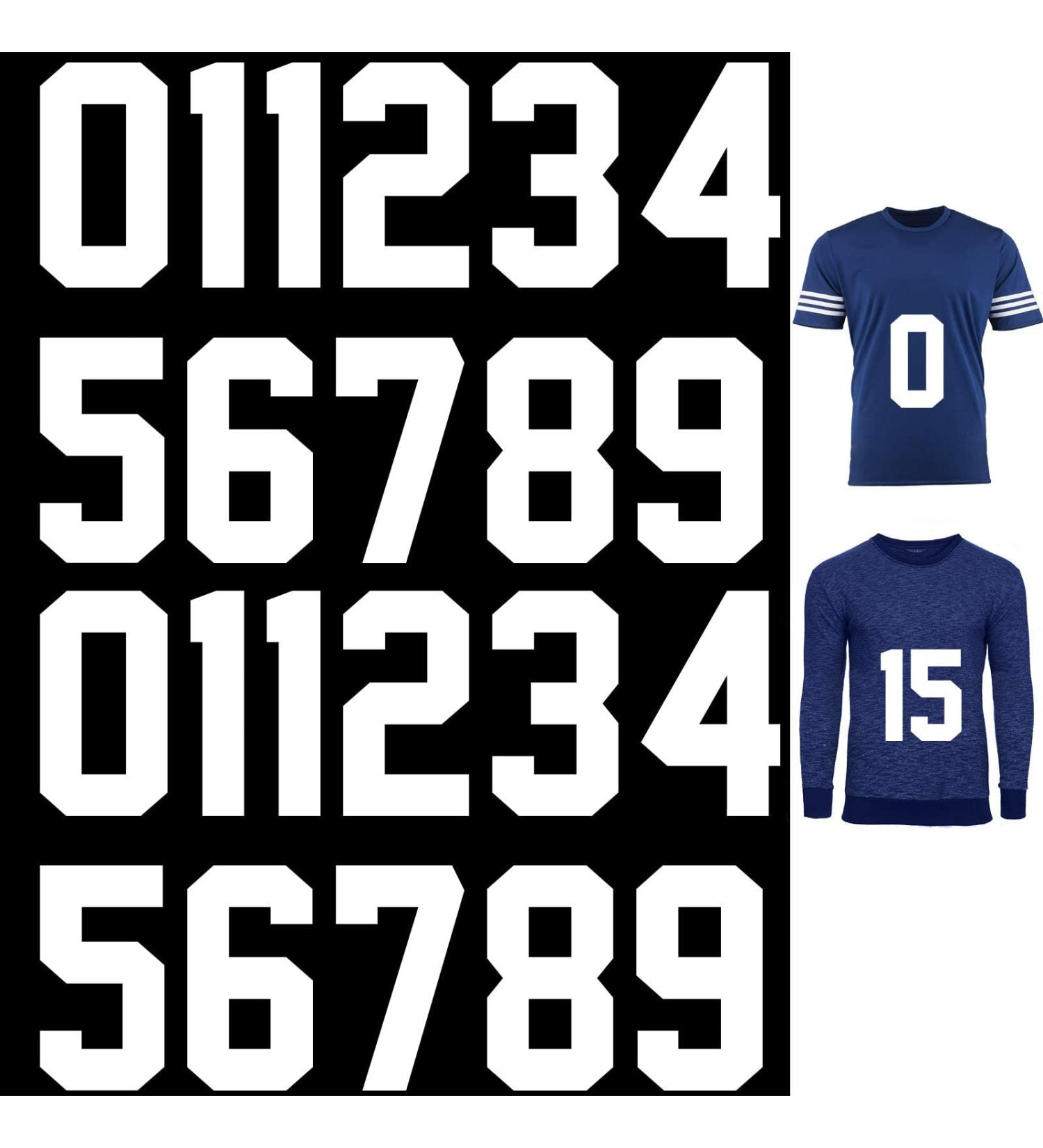 22-Piece Iron On Numbers Set (0-9) 8 Inch - Perfect for Team Uniforms - Football, Basketball, Baseball - Buy Online on SooperMarket.com