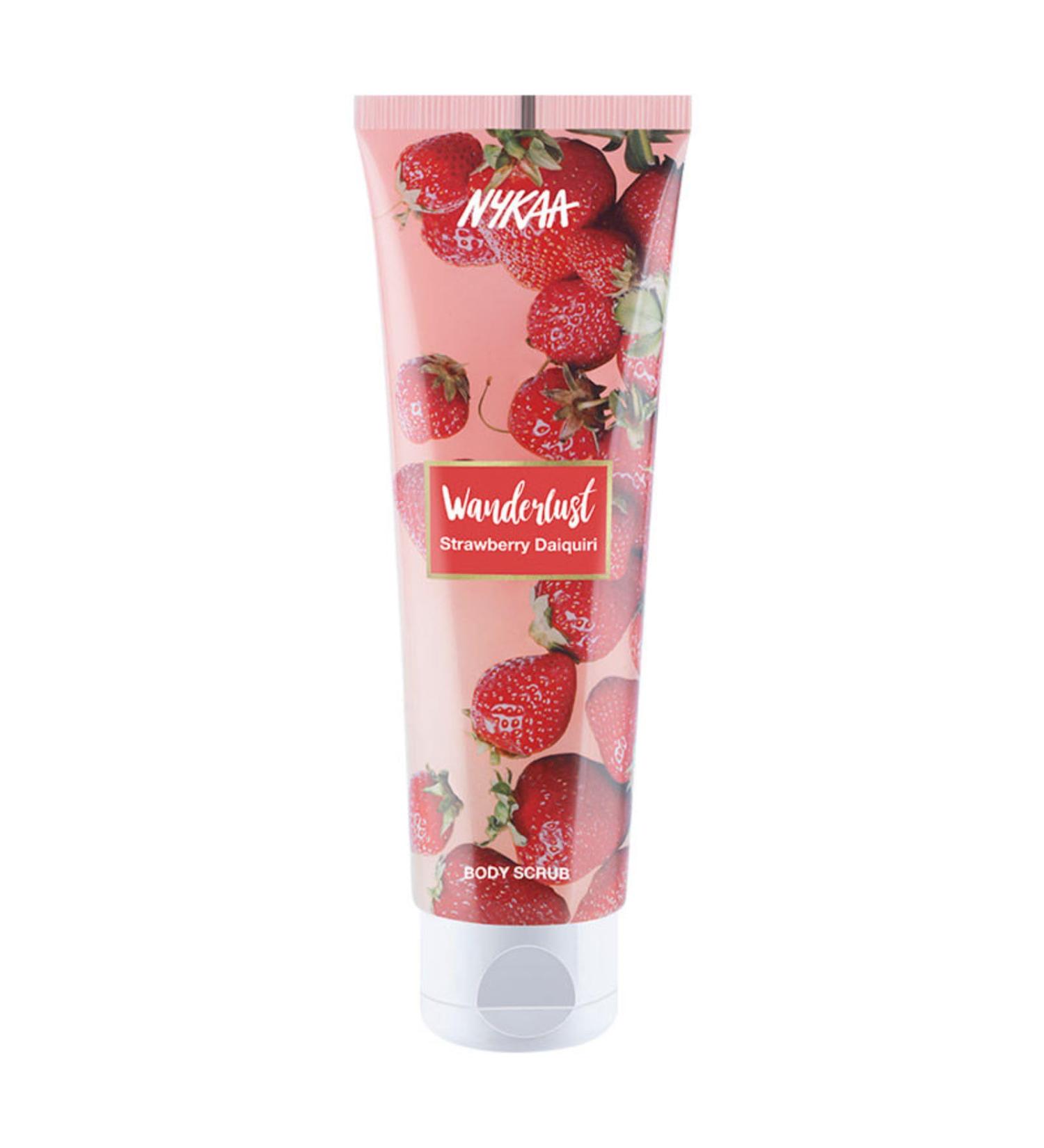 Nykaa Naturals Wanderlust Body Scrub - Aloe Vera Infused Strawberry Daiquiri - Nourish Dull Skin & Buff Dead Skin for Smooth Results - 4.93 oz - Buy Internationally - Buy Online on SooperMarket.com