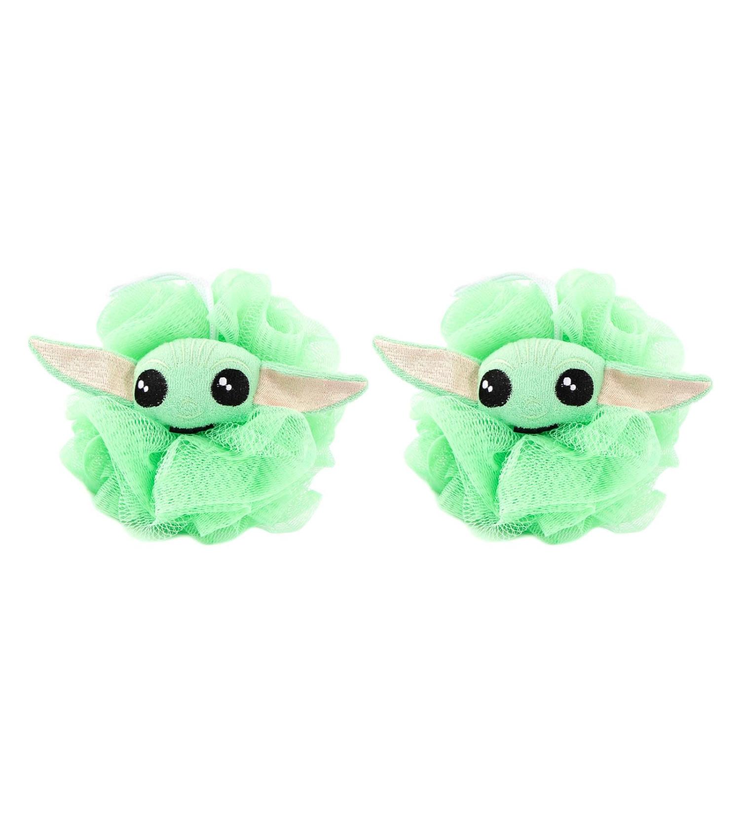 Star Wars The Mandalorian Grogu Loofah Set - 2 Piece Baby Yoda Bath & Shower Scrubber Sponge for Kids - Green - Buy Online on SooperMarket.com