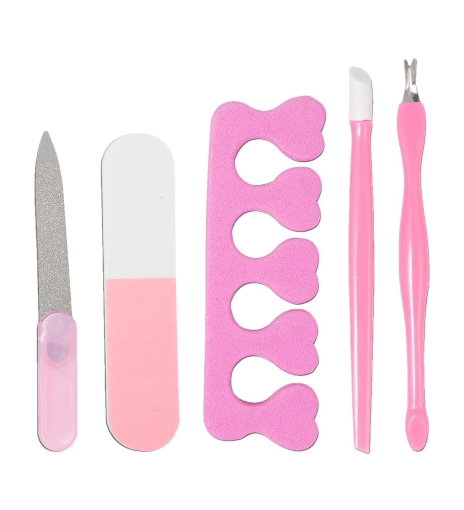 Manicure Pedicure Grooming Kit | Pedicure 5 Piece Manicure Tool Set | Safe Manicure for Proms Travel Parties and Dating - Buy Online on SooperMarket.com