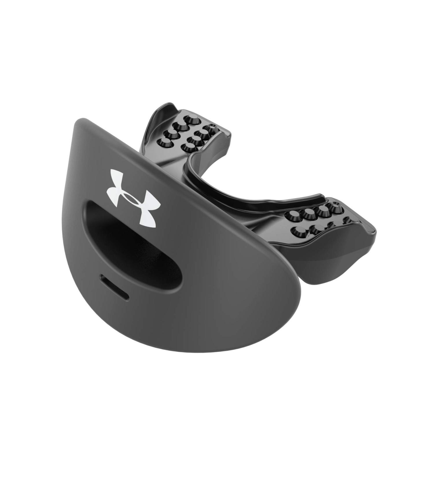 Under Armour Air Lip Guard / Mouth Guard for Football. Breathable & Comfortable. No Boil Required. Offers Lips and Teeth Protection. Youth & Adult Sizes. Includes Helmet Strap   Black Adult Black - Buy Online on SooperMarket.com