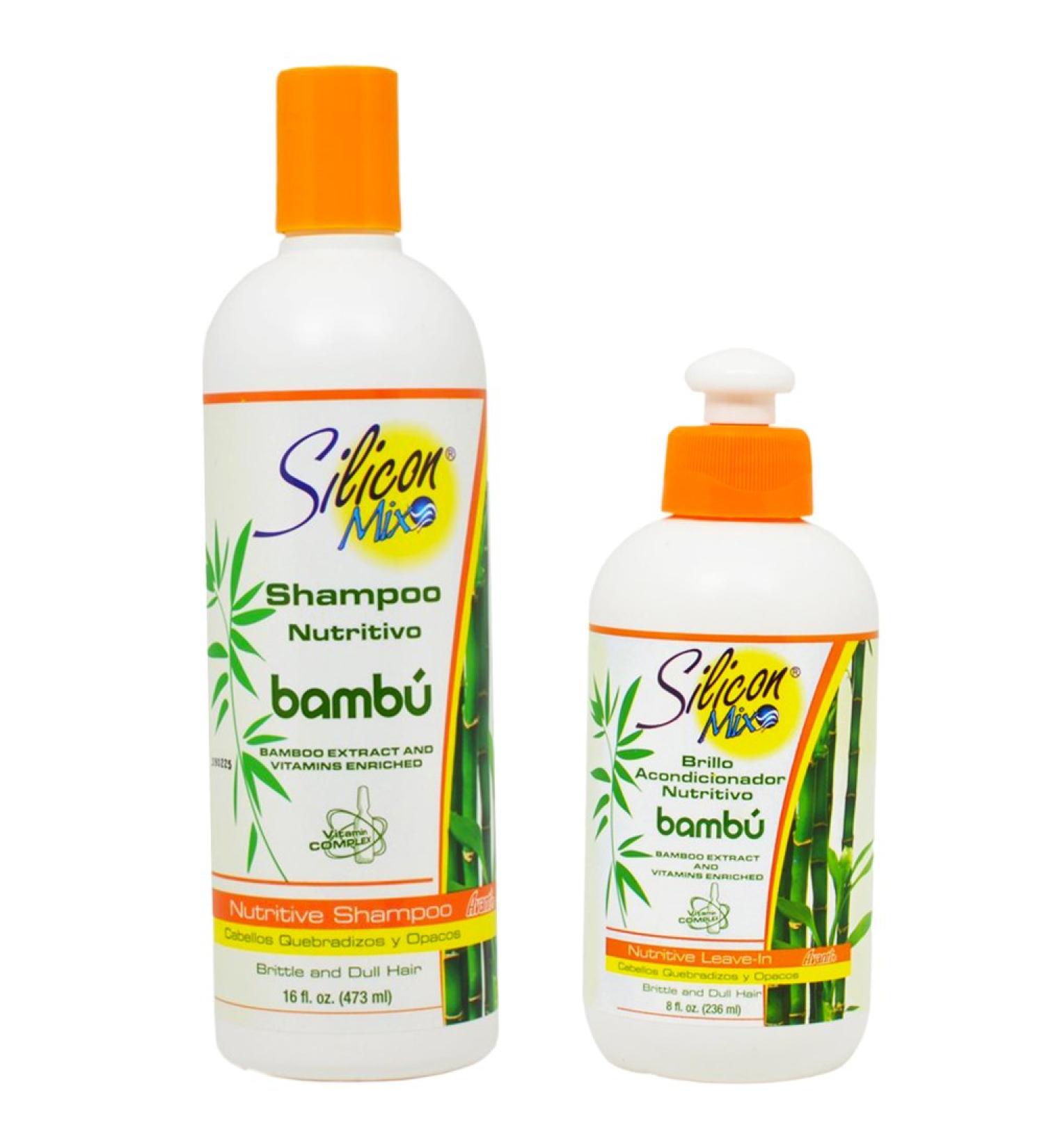Silicon Mix Bambu Shampoo and Conditioner Combo Pack (16 Ounce Shampoo 8 Ounce Conditioner) (Bambu)