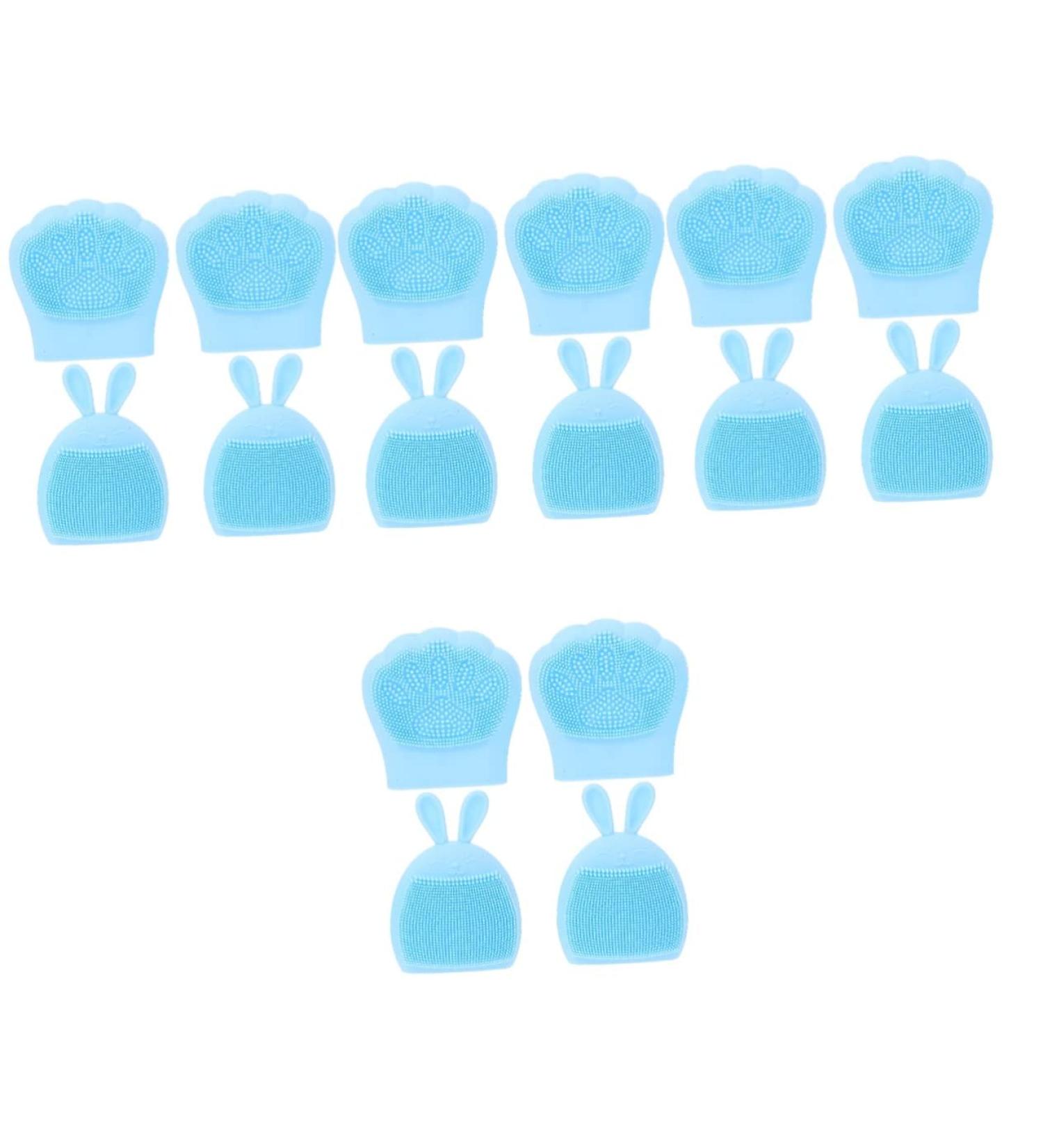minkissy 16 Pcs Rabbit Ears Facial Brush Face Cleansing Brush Portable Facial Face Lotion for Women Face Wash Brush Silicone Facial Cleaner Face for Women Body Miss Cute Rabbit Silica Gel Light Bluex4pcs 7.5x7.5cmx4pcs - Buy Online on SooperMarket.com