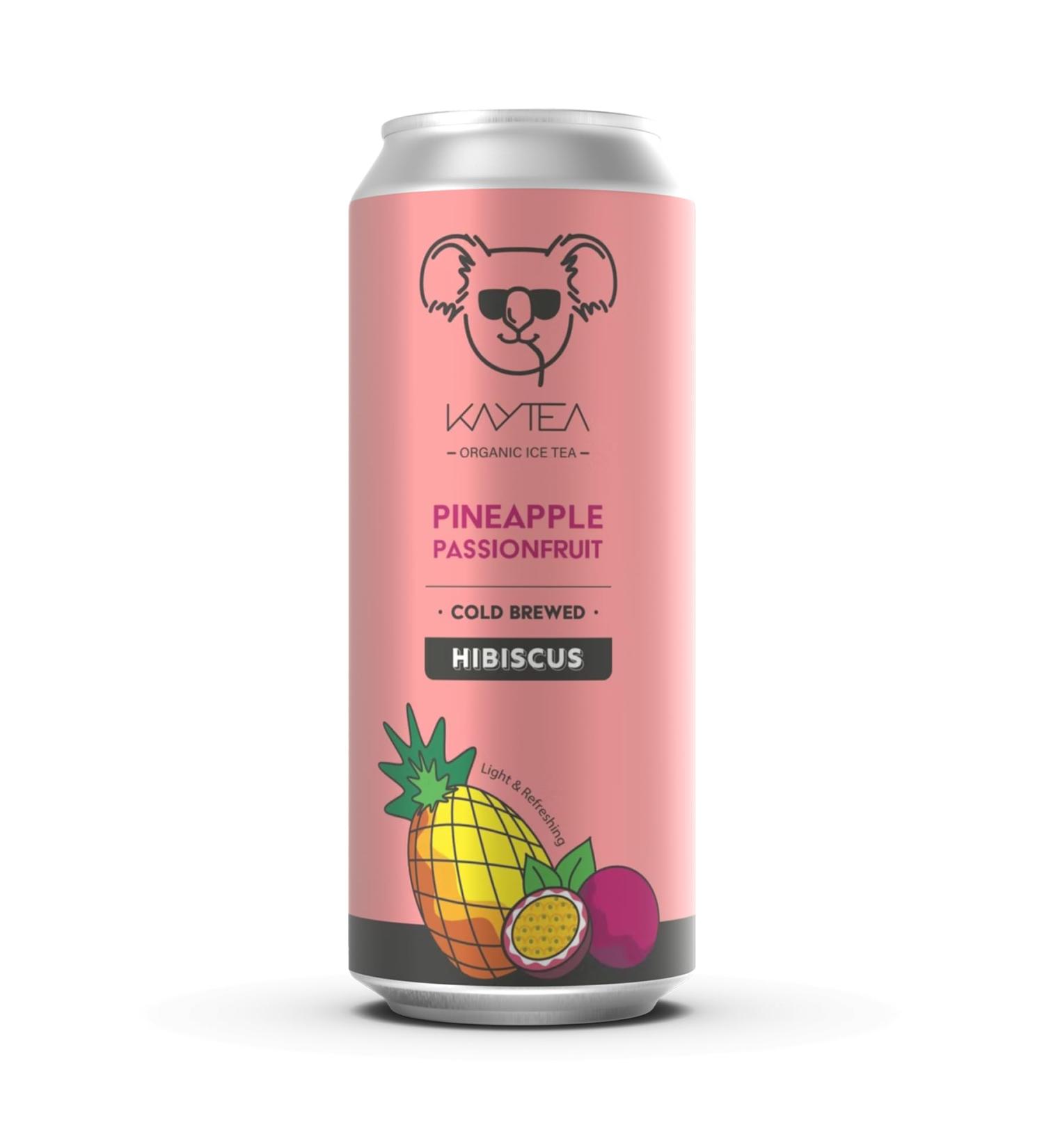 KAYTEA Pineapple Passionfruit and Hibiscus Ice Tea (1 x 330 mL) - Hibiscus Infusion - Pineapple and Passionfruit Flavours - Organic Certified & Natural Ingredients 1 x 330mL Pineapple Passionfruit - Buy Online on SooperMarket.com