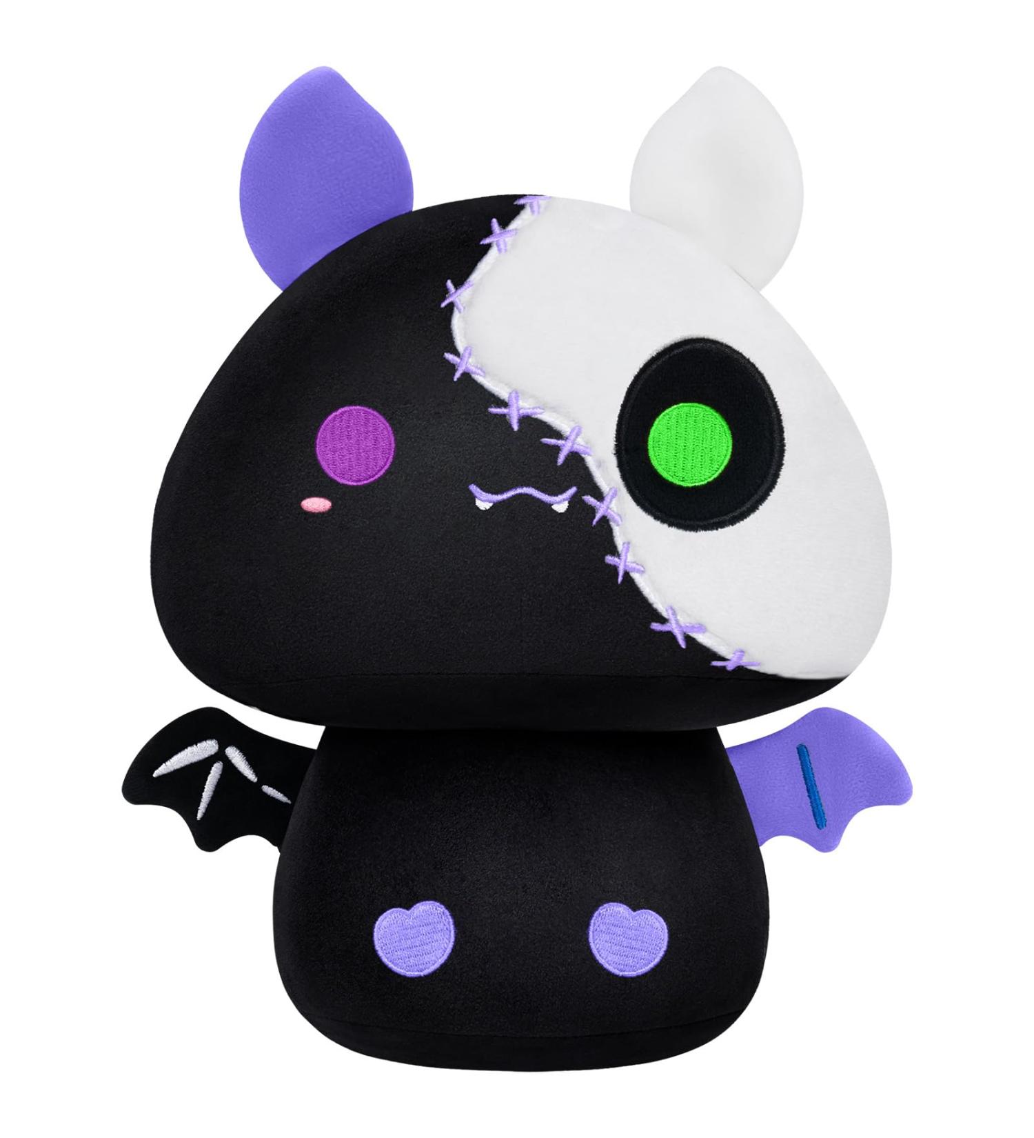 Mewaii 8'' Soft Skeleton Bat Mushroom Pillow Stuffed Animal Plush - Cuddly Black Toy for Kids | 8 Inch Plushie Squishy - Buy Online on SooperMarket.com