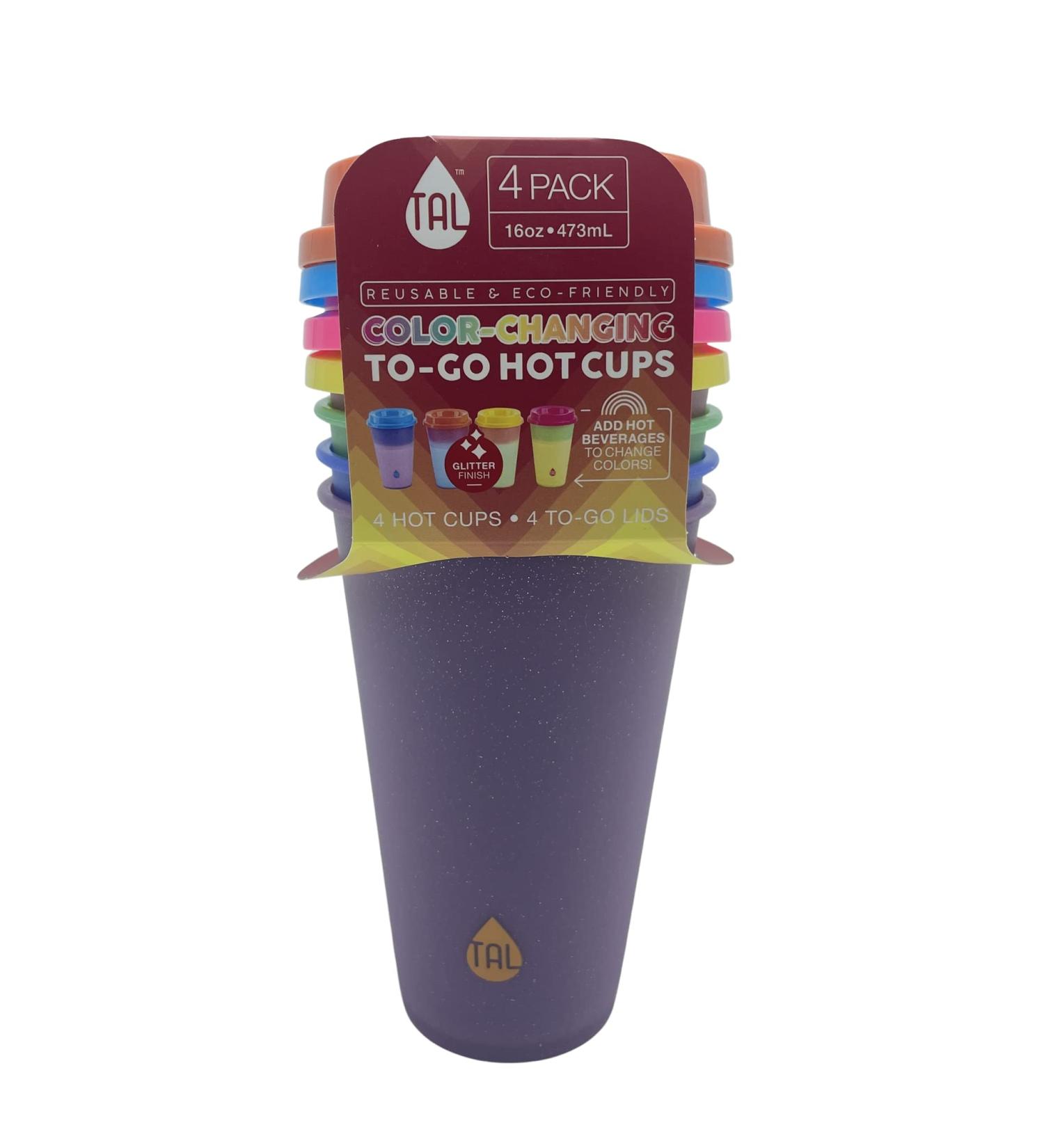 TAL Color Changing To-Go Reusable Hot Cups Set - 16 oz, 4 Pack - Buy Online on SooperMarket.com