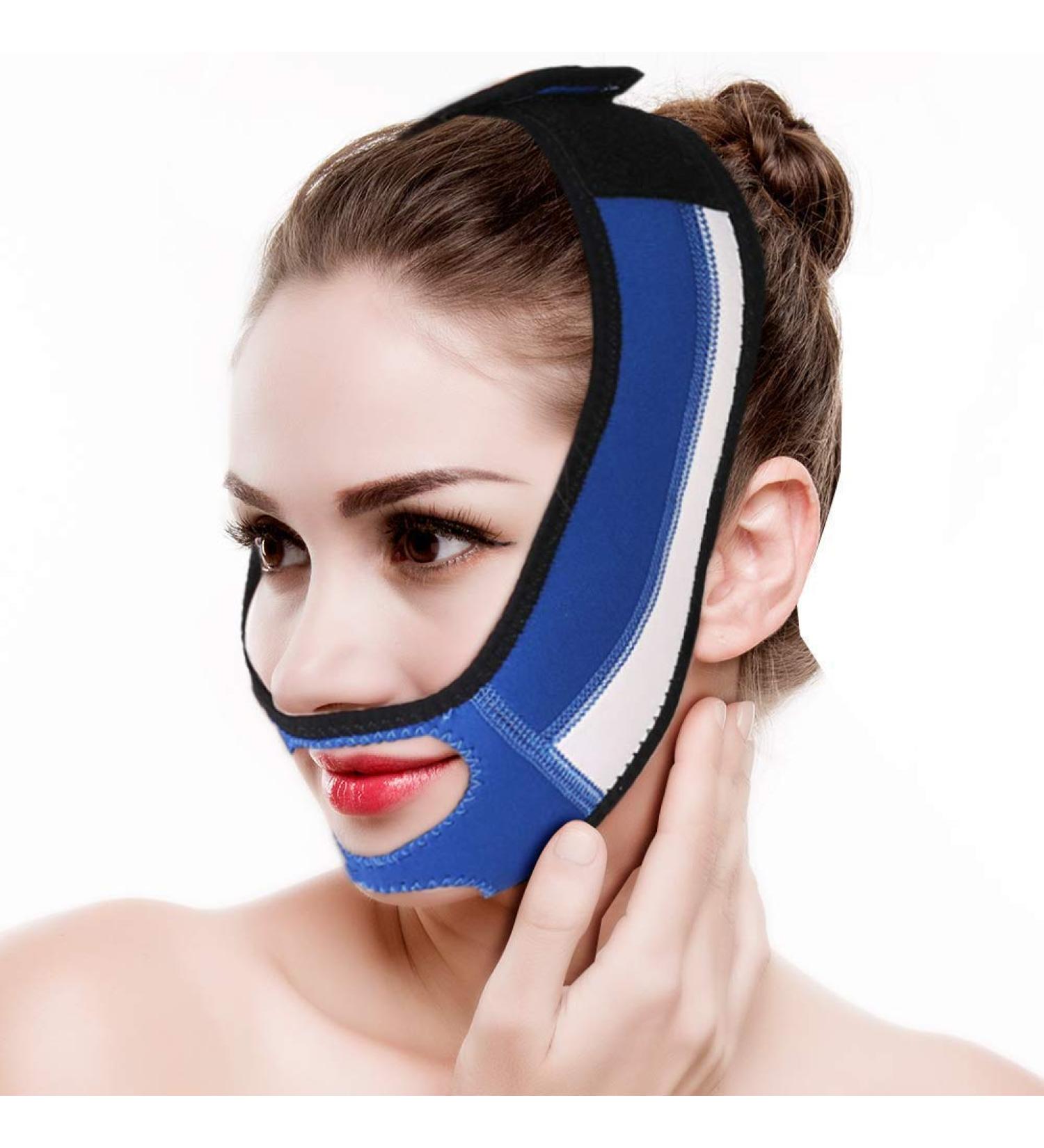 Face Slimming Cheek Mask - Lifting & Tightening Skin Bandage for Double Chin Removal | Facial Relaxation Strap Belt for Sleeping - Buy Online on SooperMarket.com