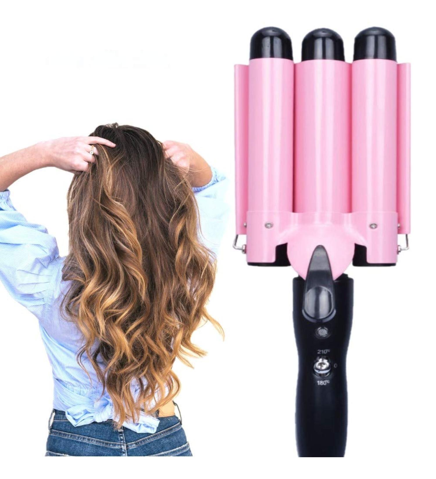 MODVICA 3 Jumbo Barrel Curling Iron Wand 32mm - Ceramic Hair Waver for Big Waves - Temperature Adjustable Hair Crimper (1.25'') - Buy Online on SooperMarket.com