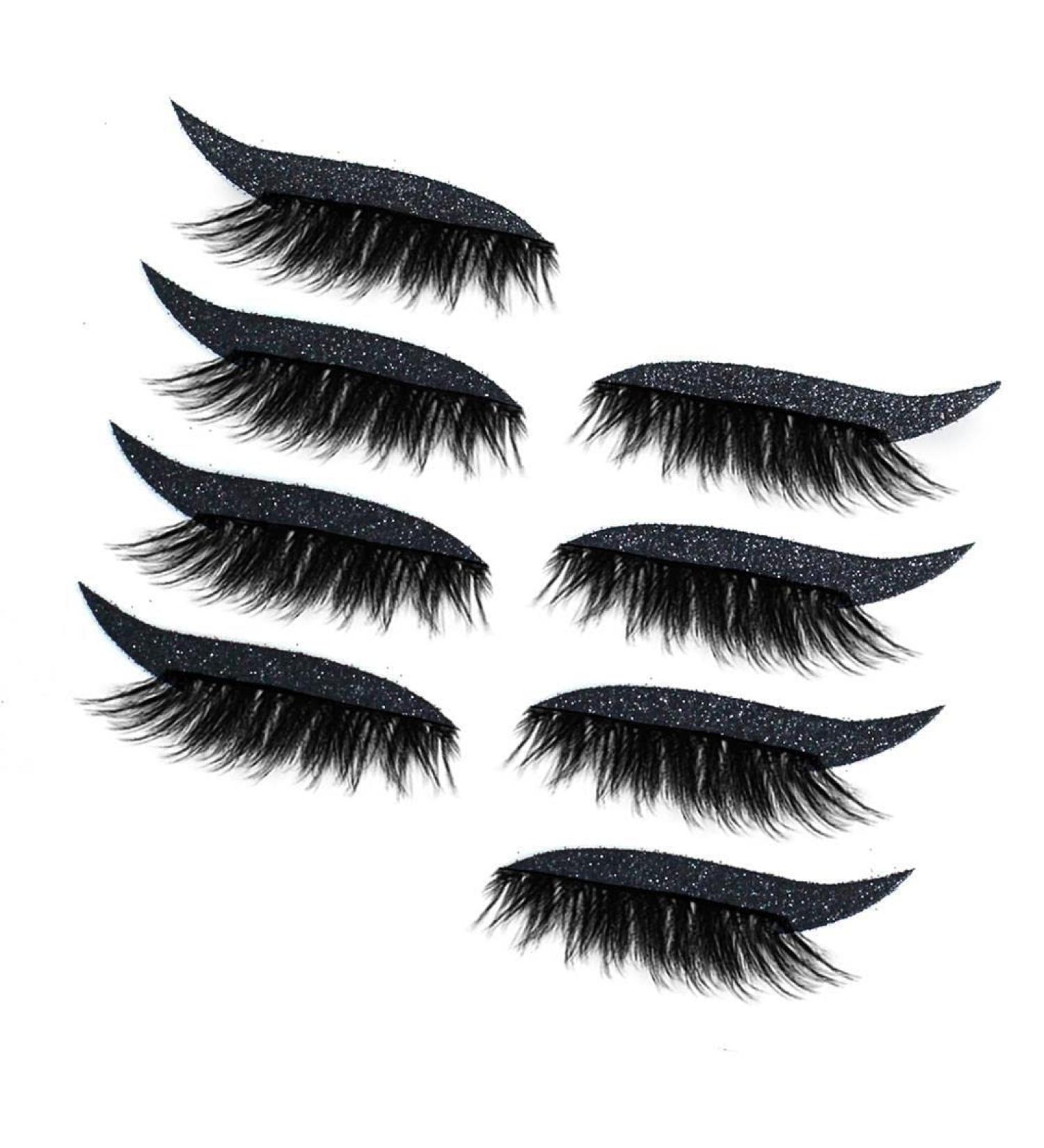 Dajidafu 4 Pairs Eyeliner Decal Eyelash Sticker Lady Accessories Self-adhesive Dating Prop Multipurpose Makeup Tool Eyelashes Type 4 - Buy Online on SooperMarket.com