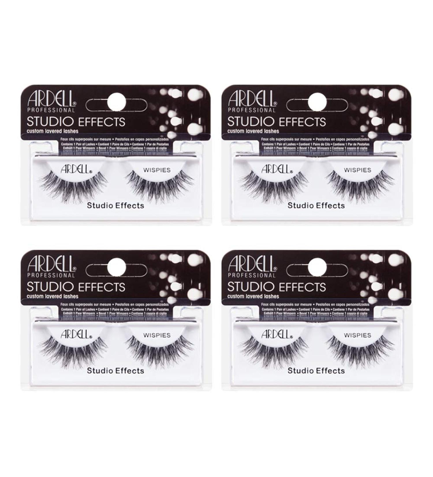 Ardell Studio Effects Wispies Black 4 Pack - 4 Pairs of Dramatic False Eyelashes - Buy Online on SooperMarket.com
